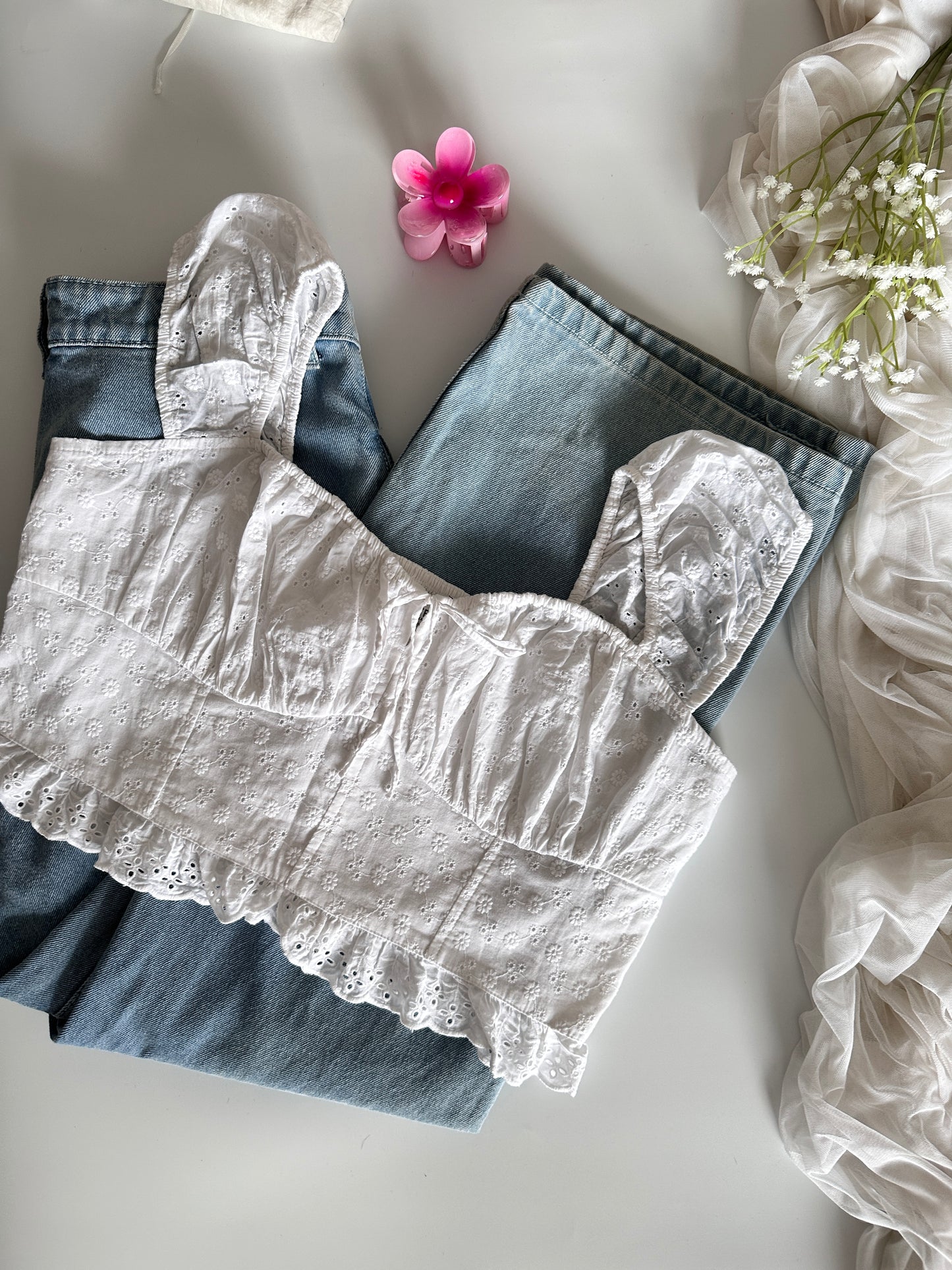 Eyelet blouse