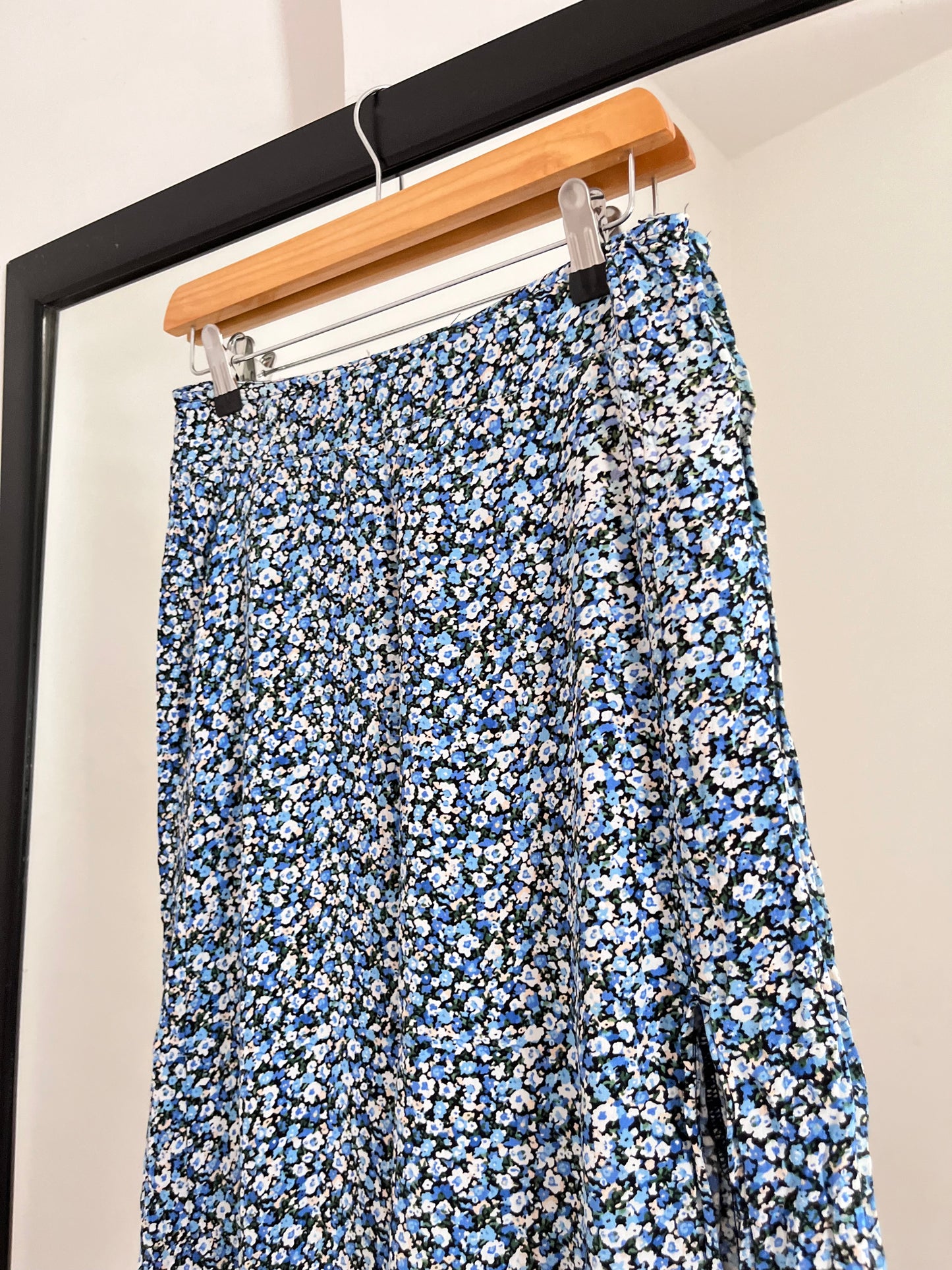 Blue Floral Skirt