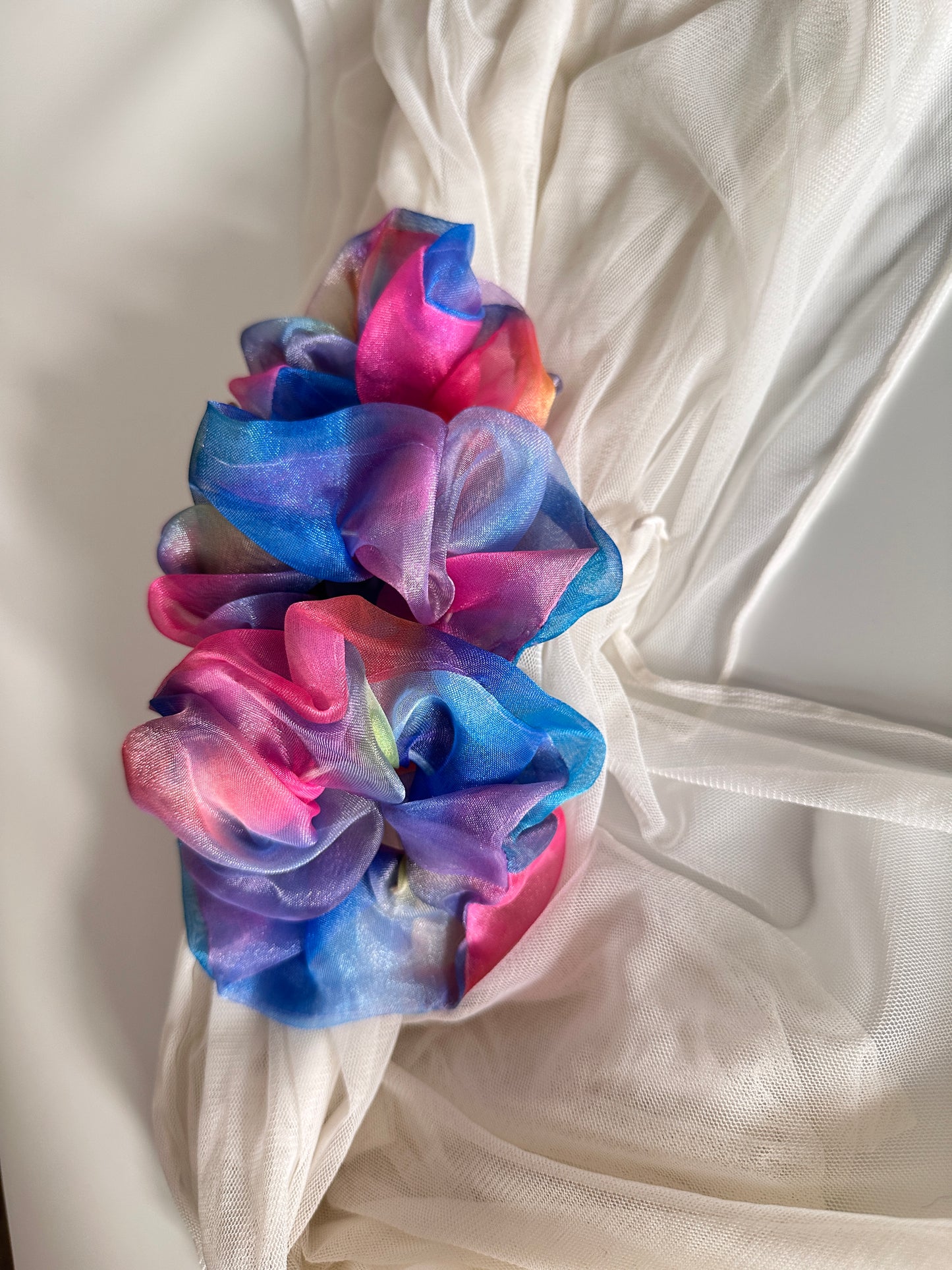 Multicolor Organza Scrunchie
