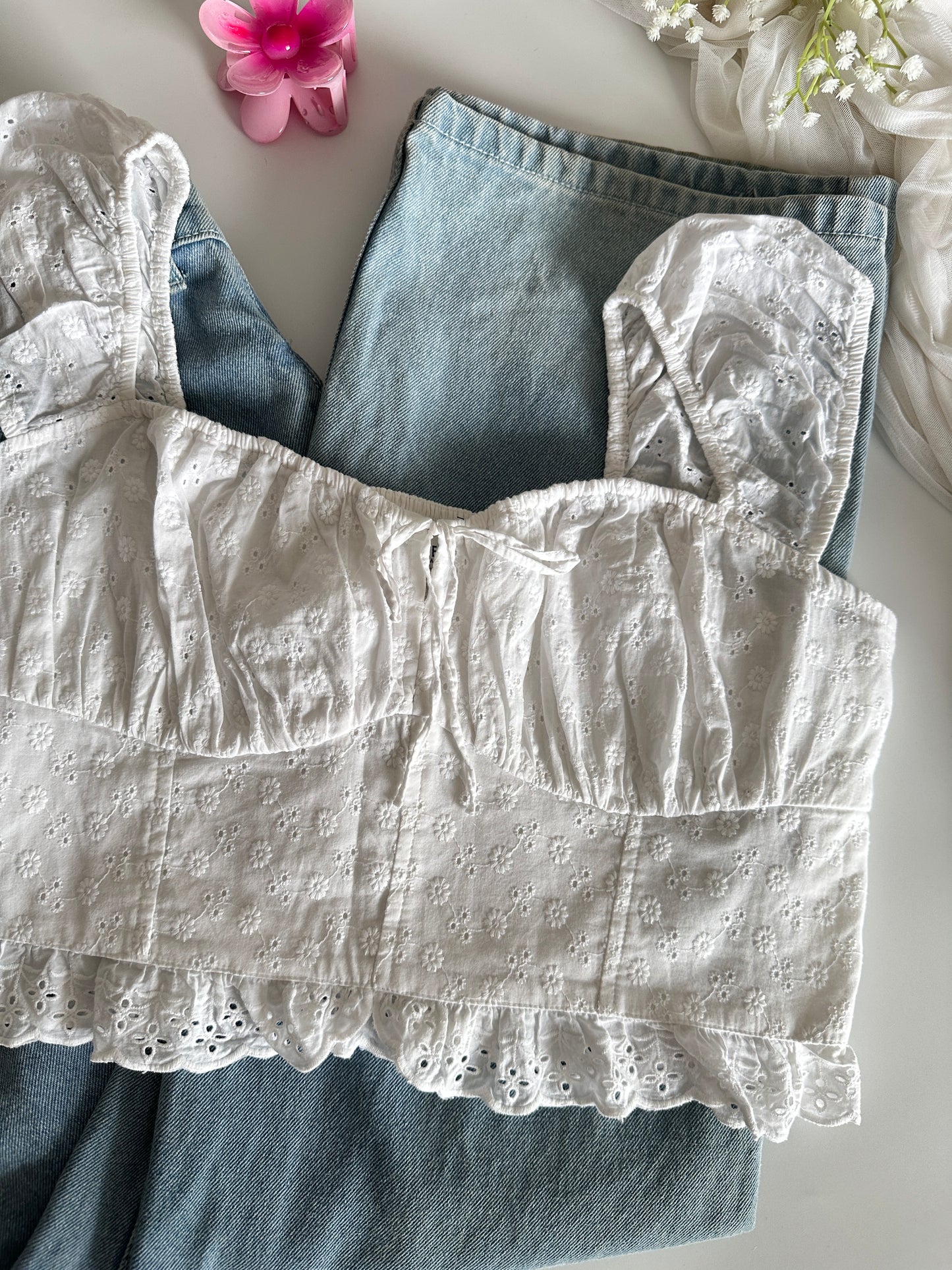 Eyelet blouse