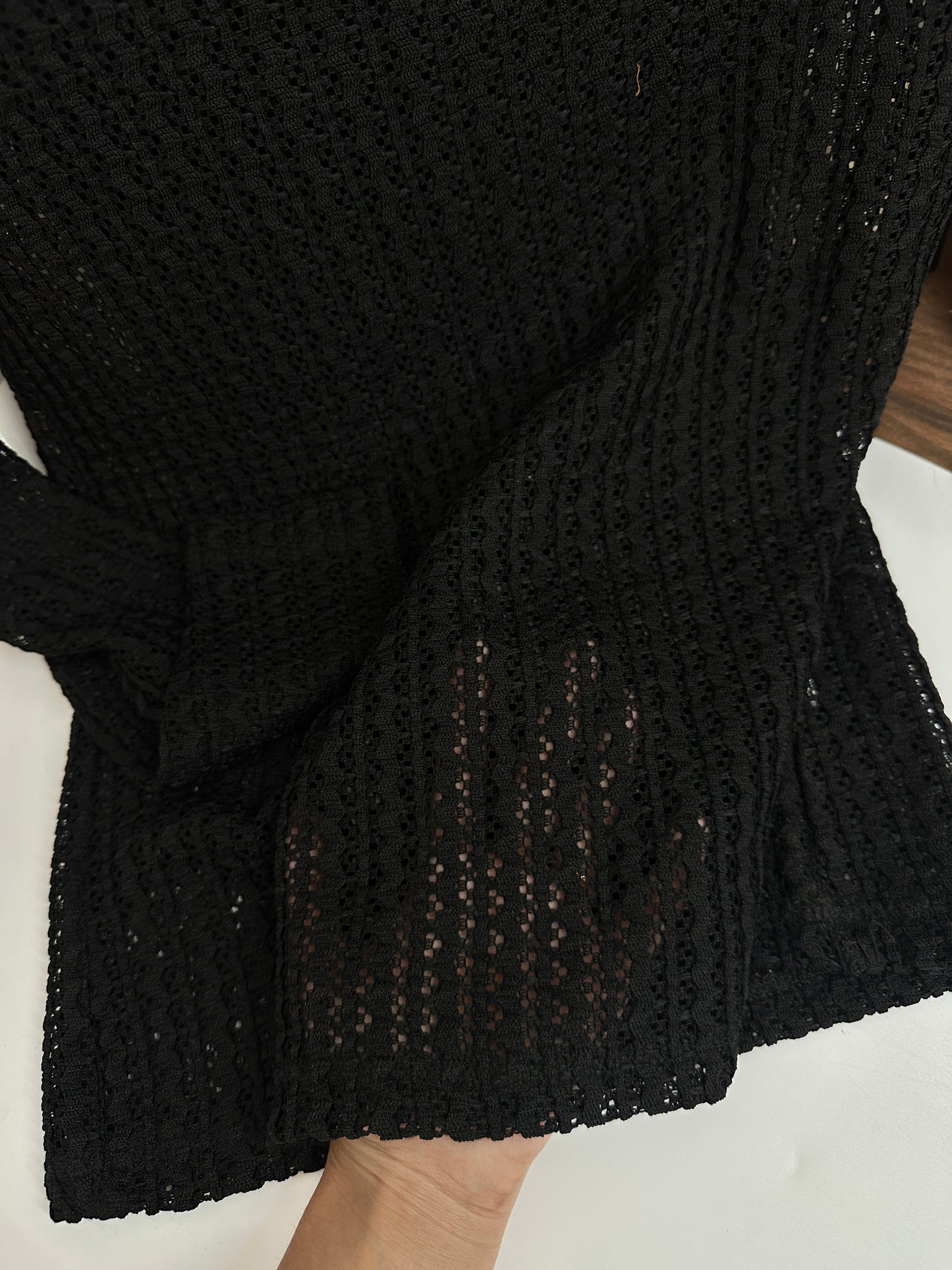 Black net top
