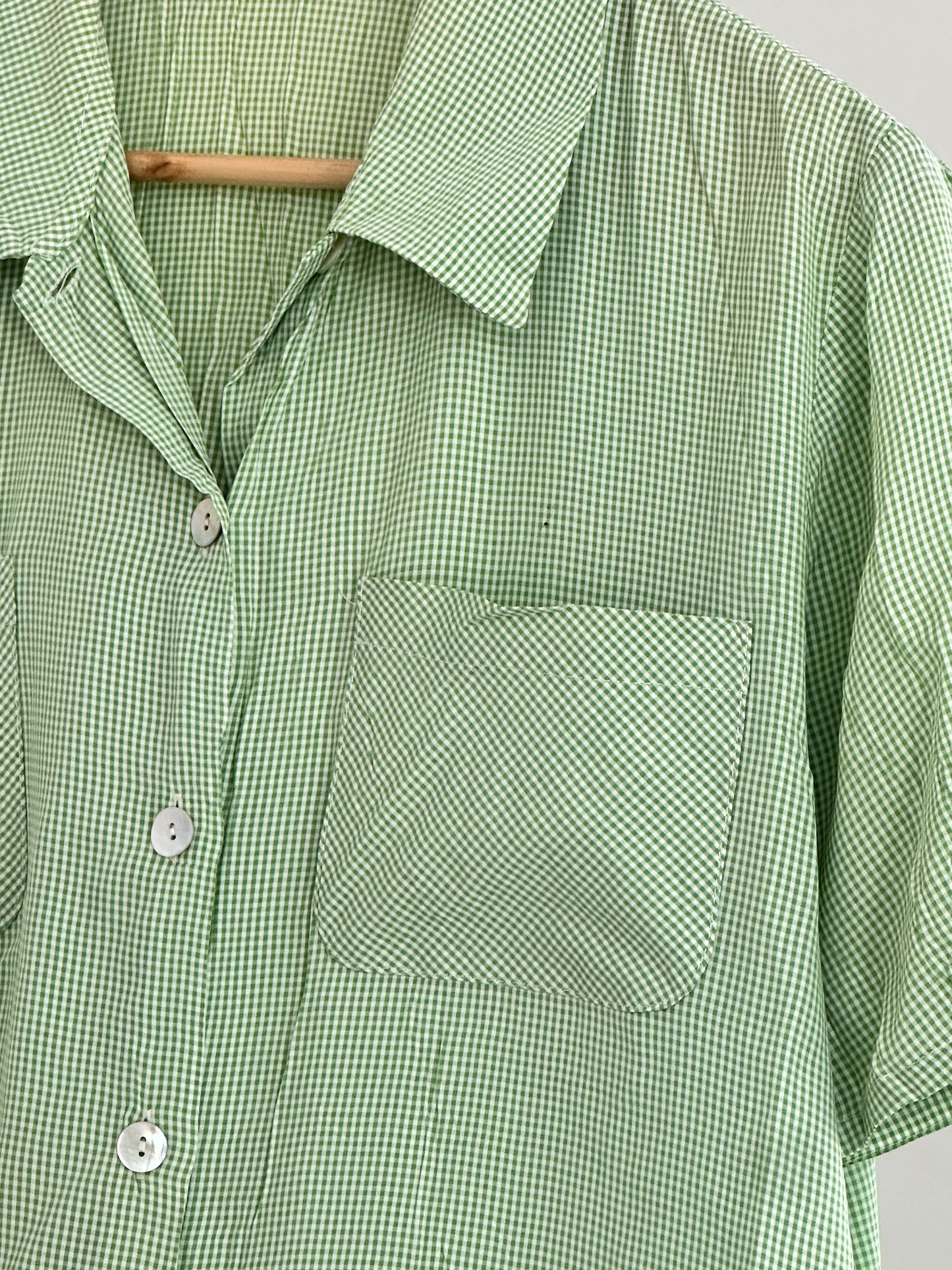 Gingham Green Shirt