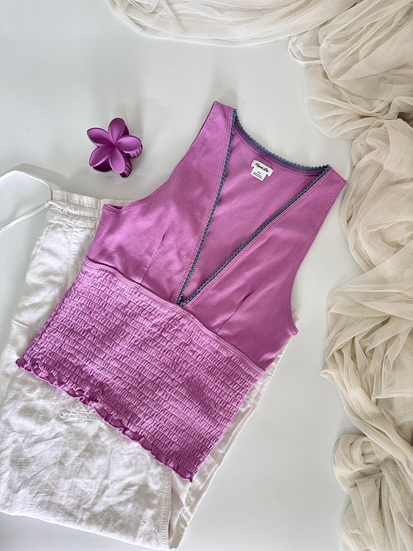 Lavender V Halter Neck