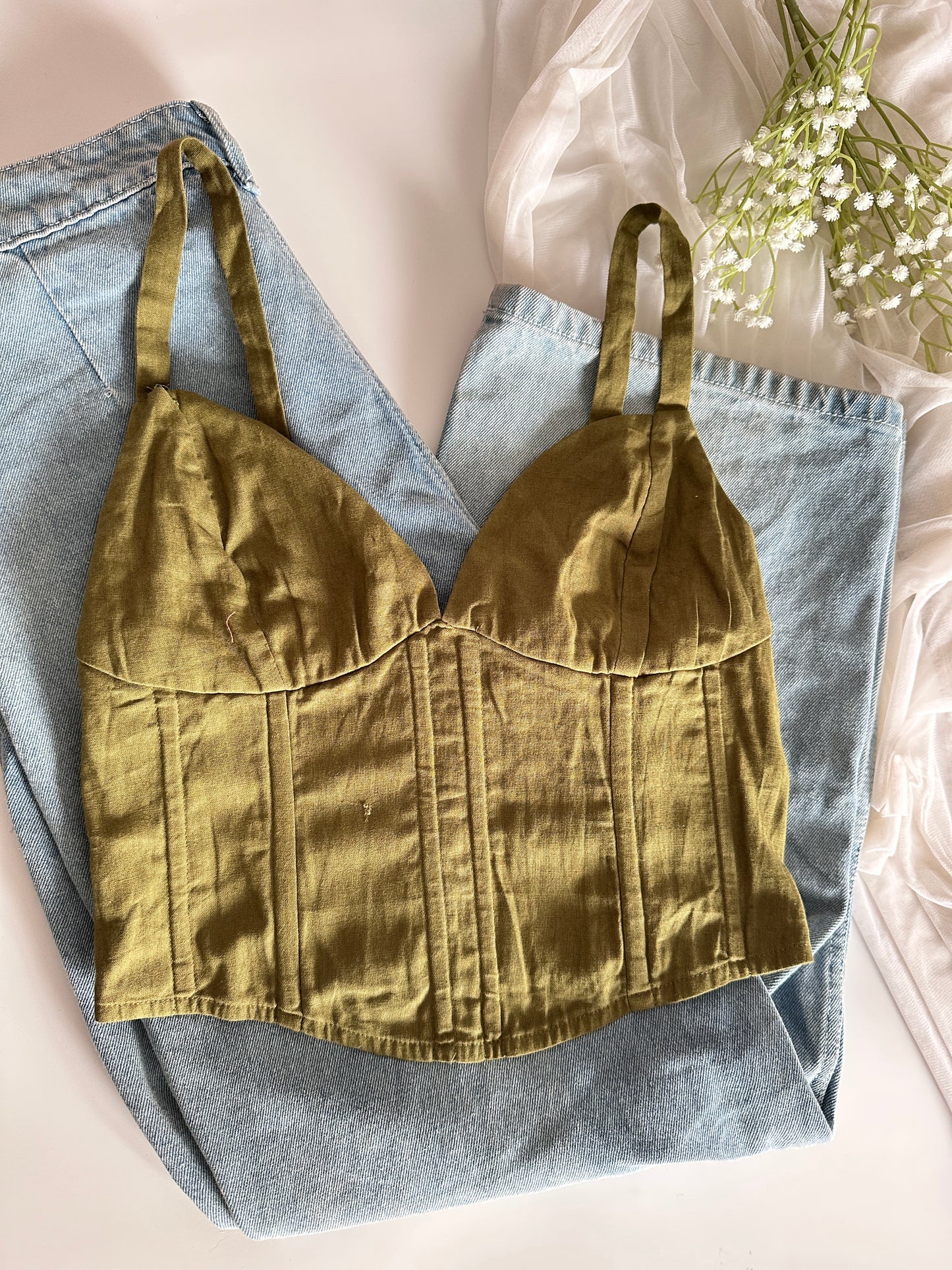 Olive crop top