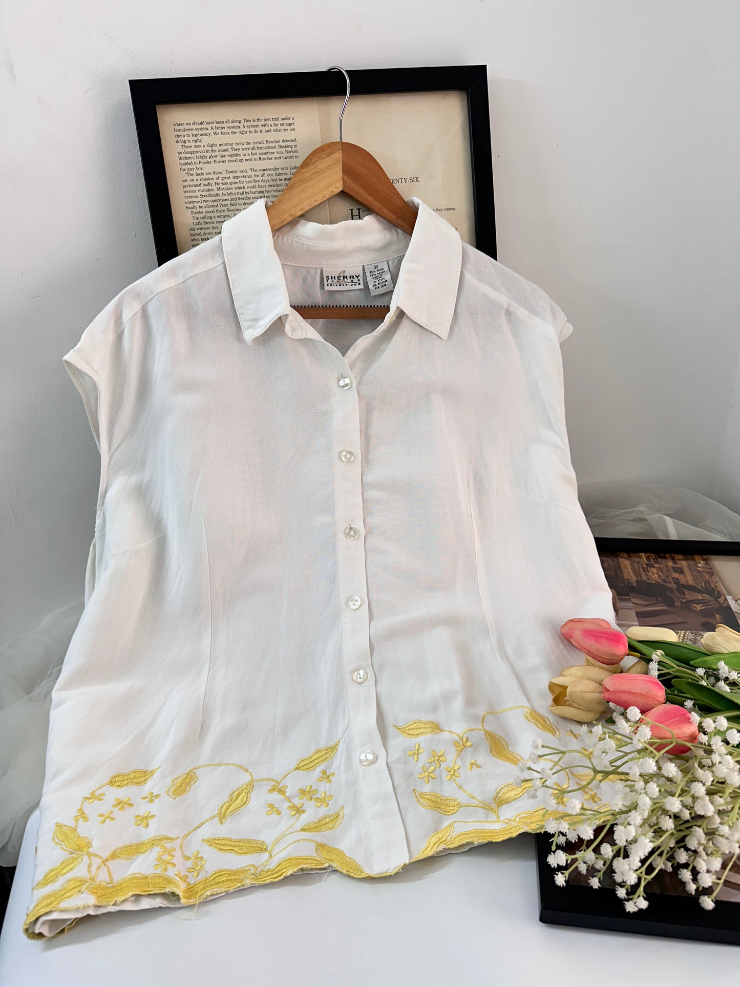 Yellow Embroidery Shirt