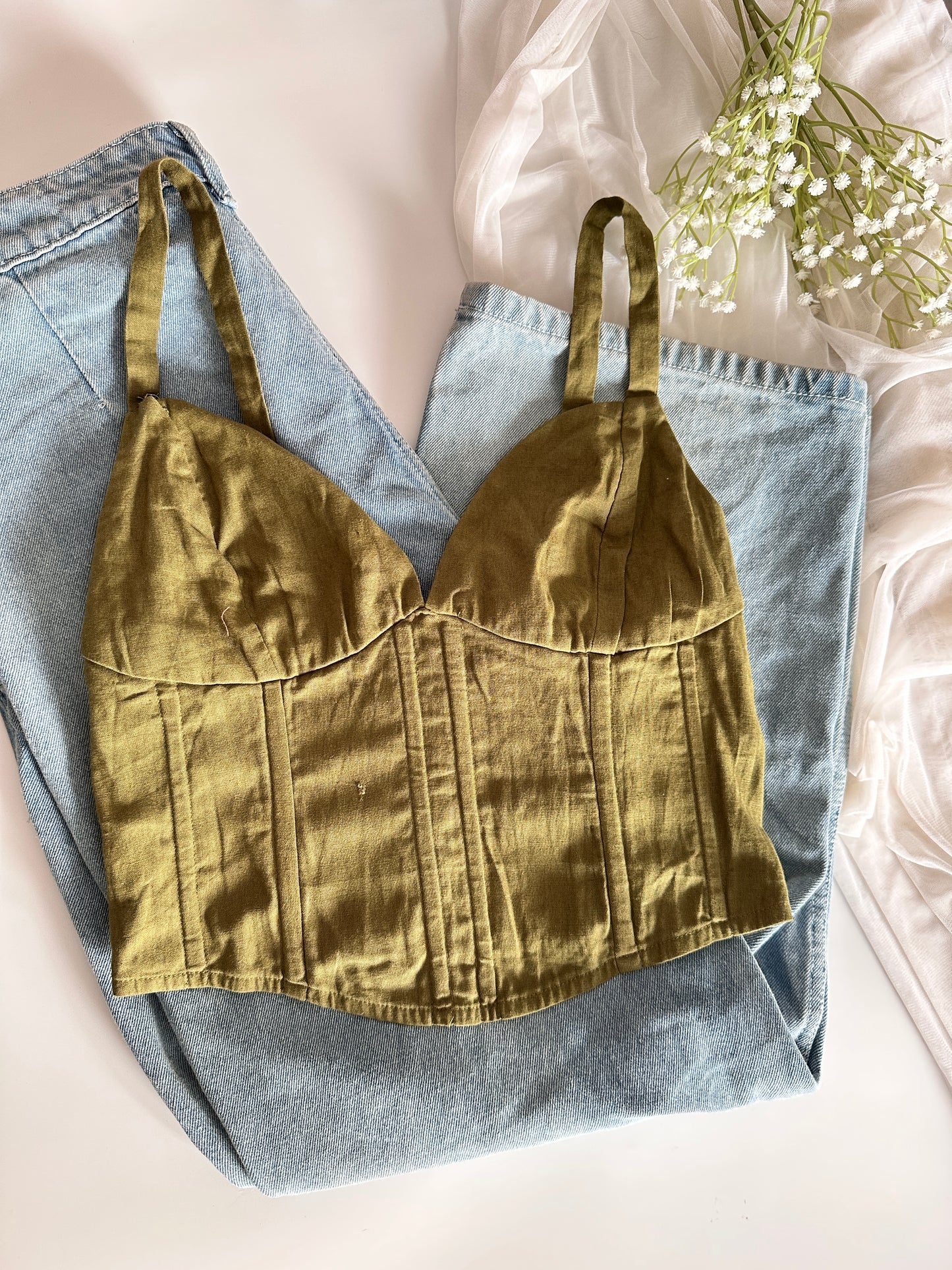 Olive crop top