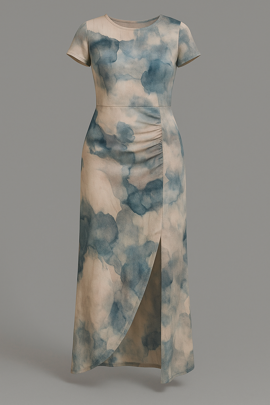 Satin Marble Korean Dress