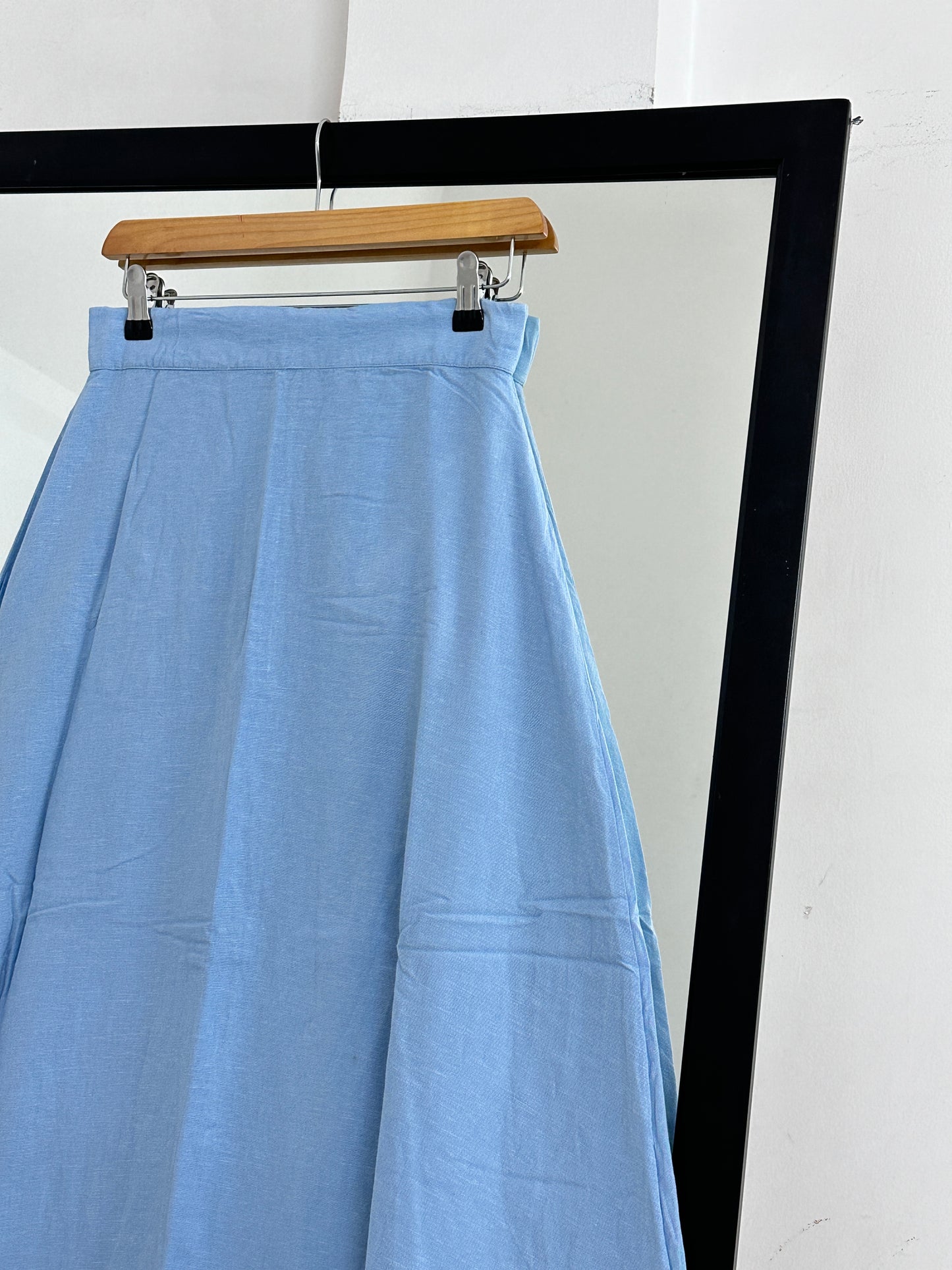 Blue Linen Skirt