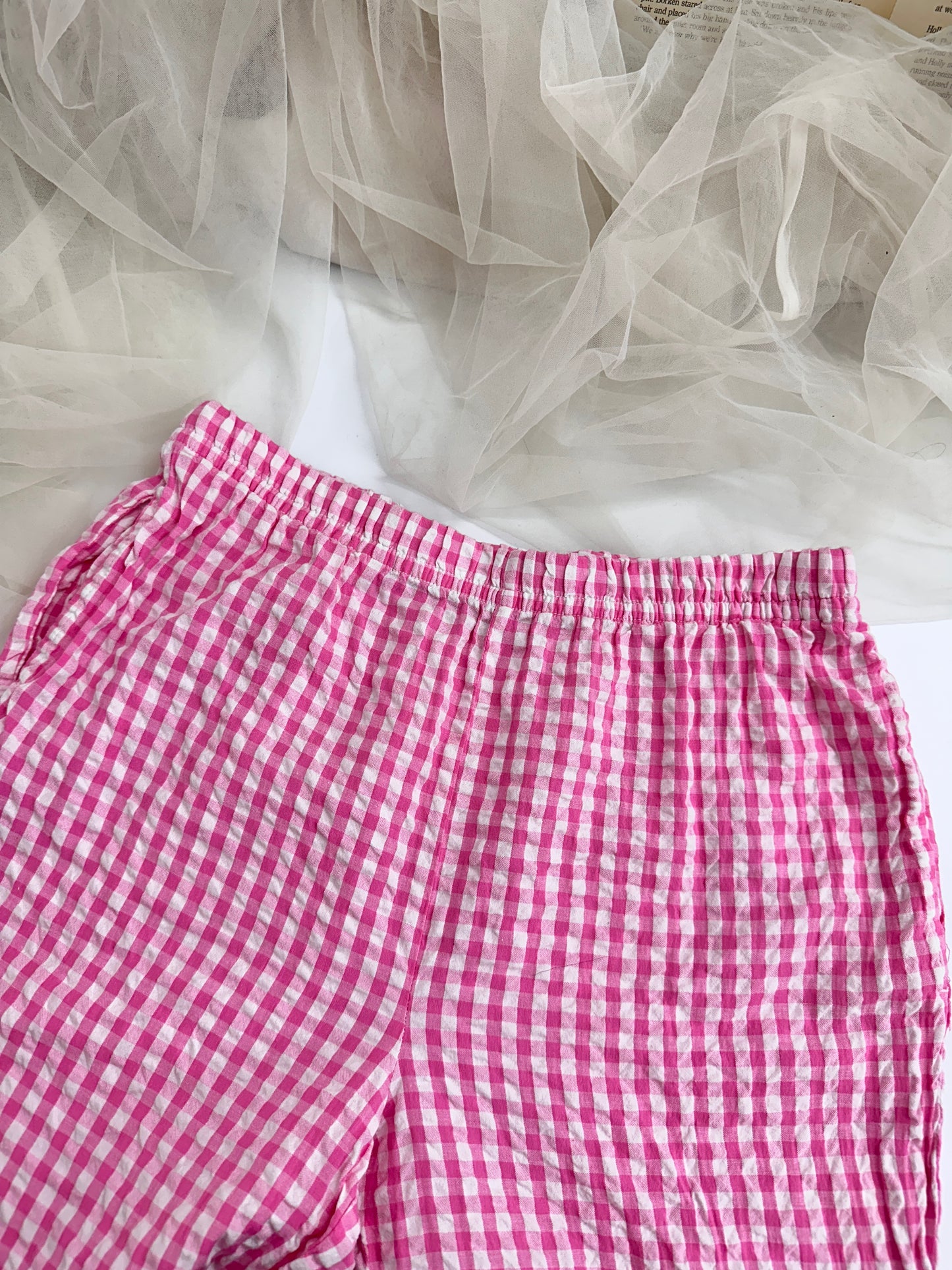 Pink Gingham Pants