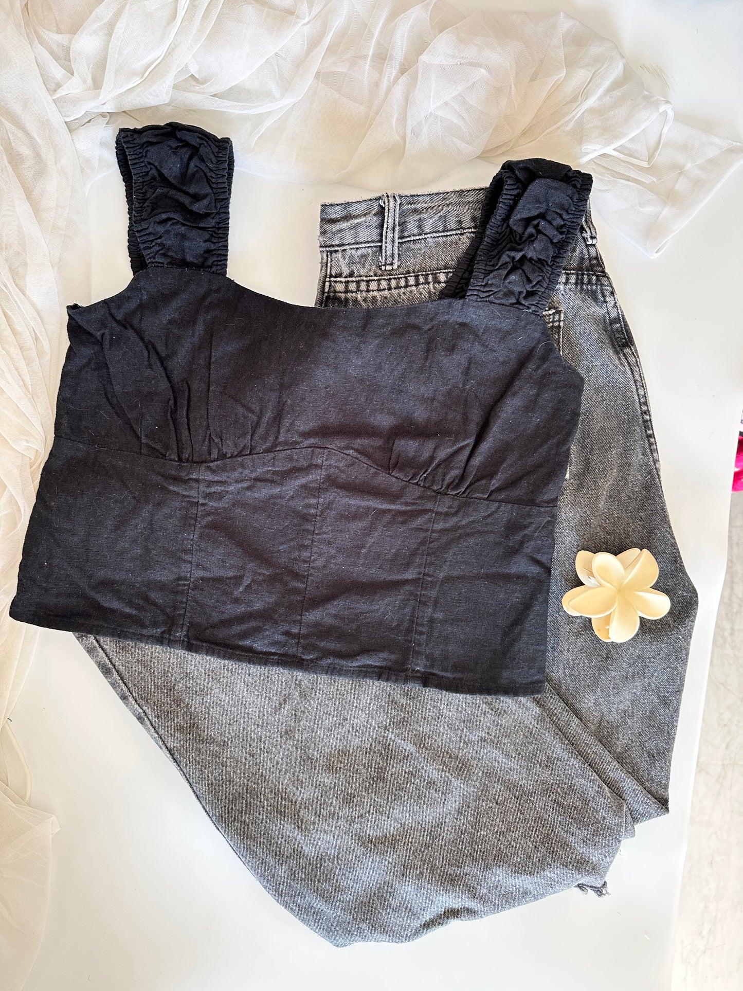 Basic Black crop top