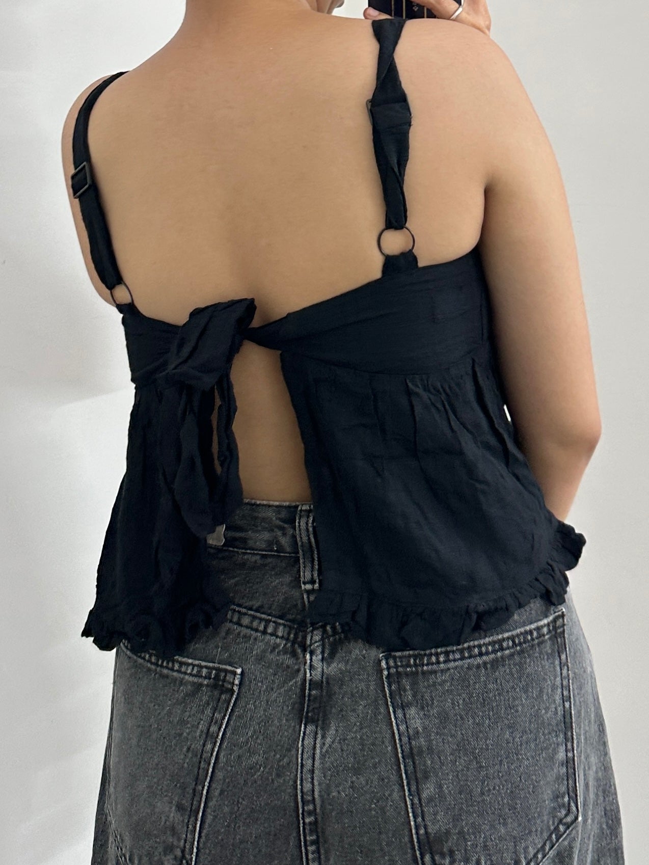 Sweetheart backless top