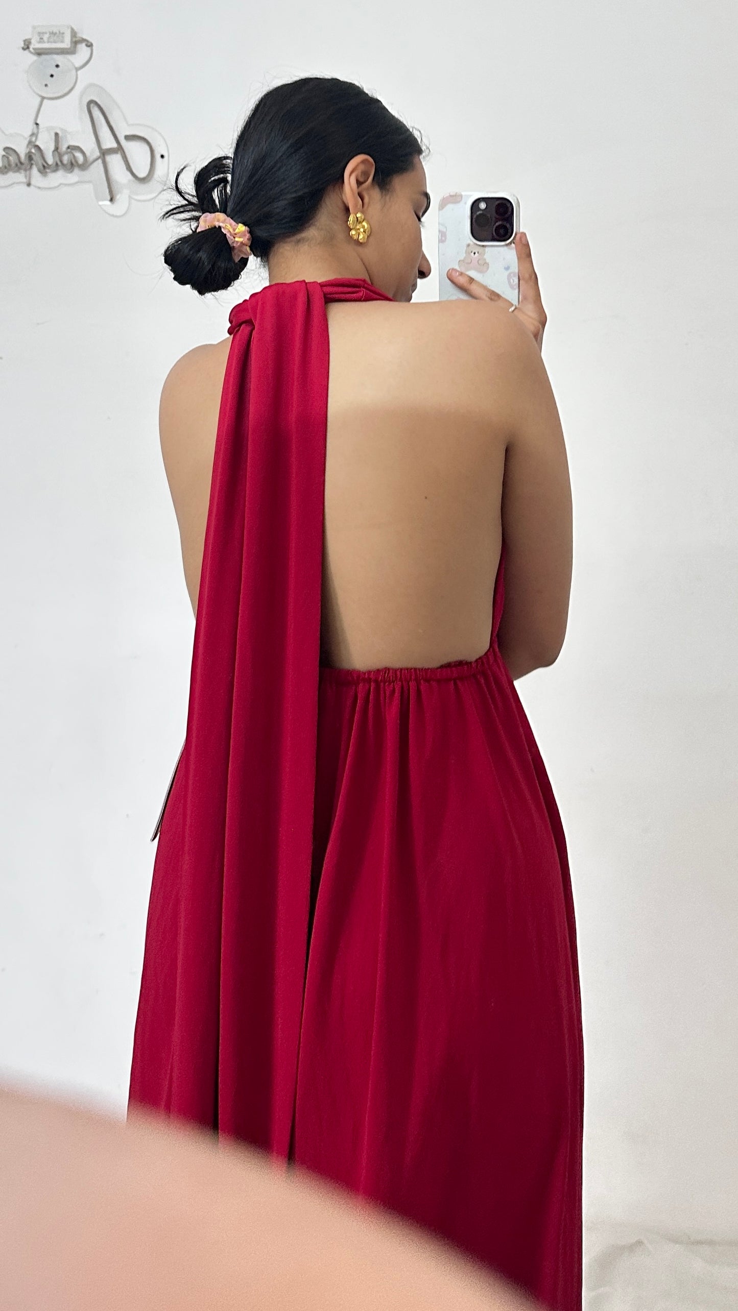 Mini Multi Style Red Halter