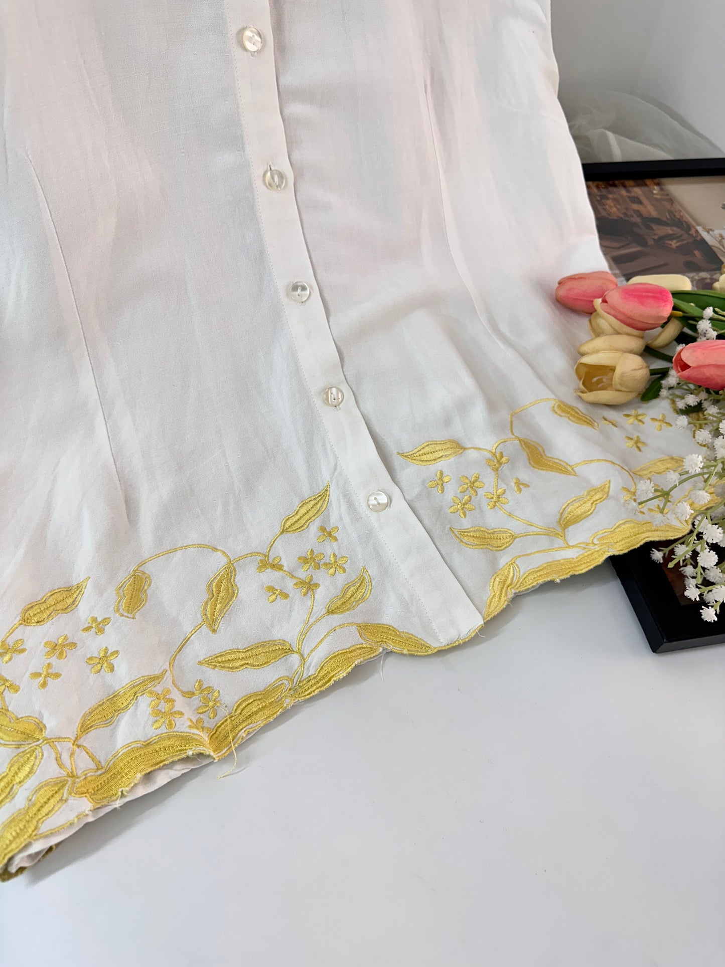 Yellow Embroidery Shirt