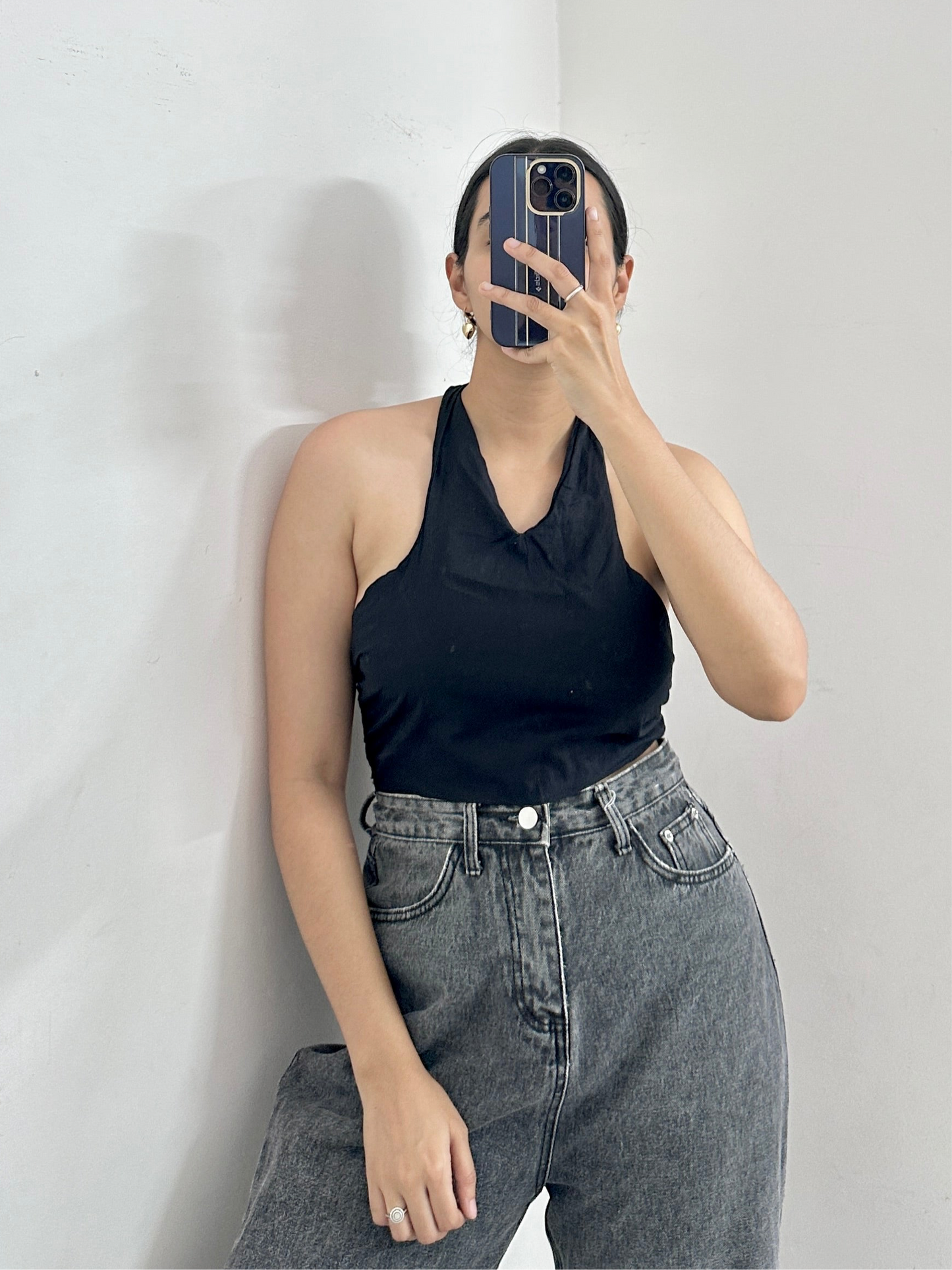 Black halter neck