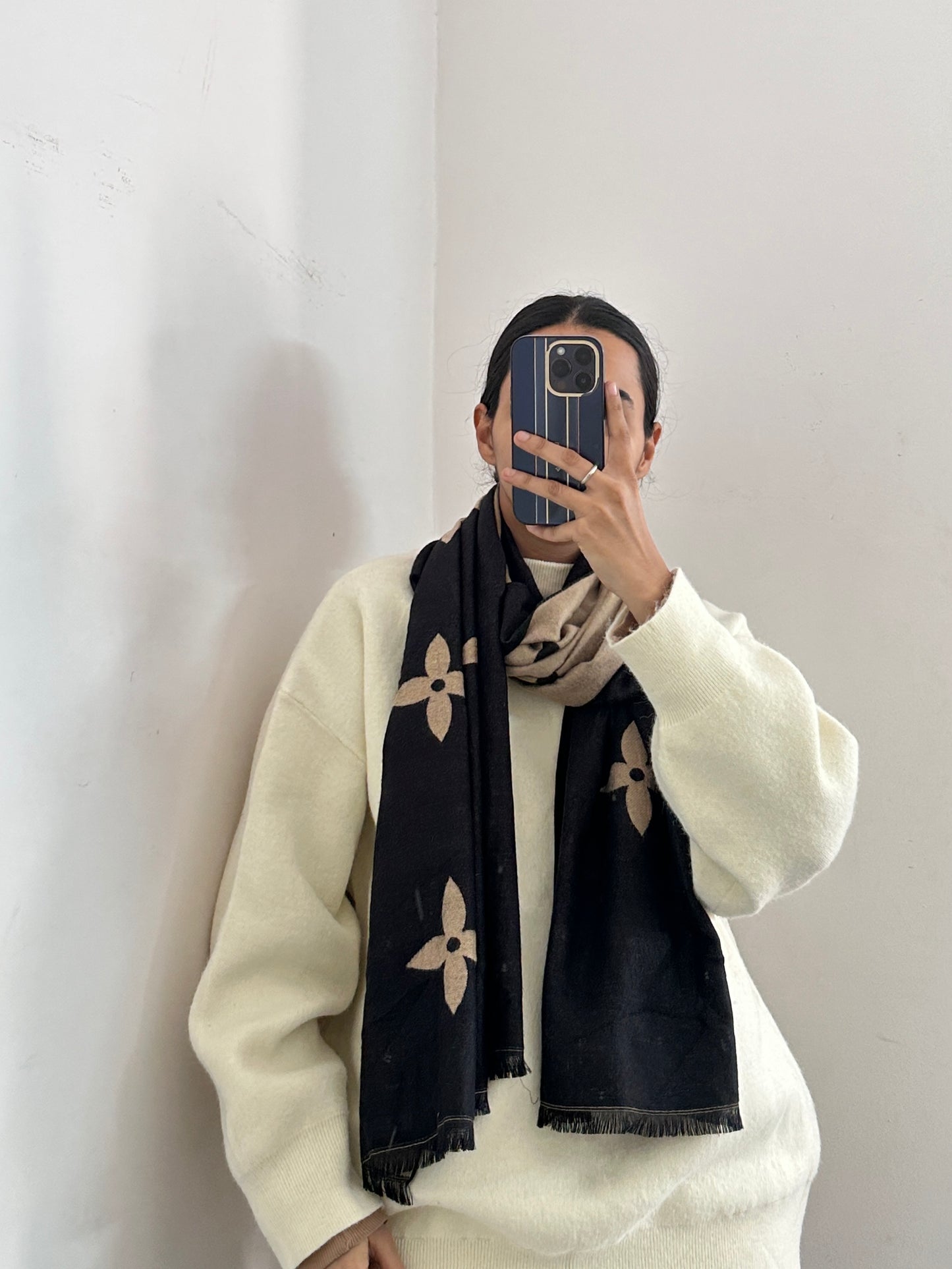LV inspired scarf