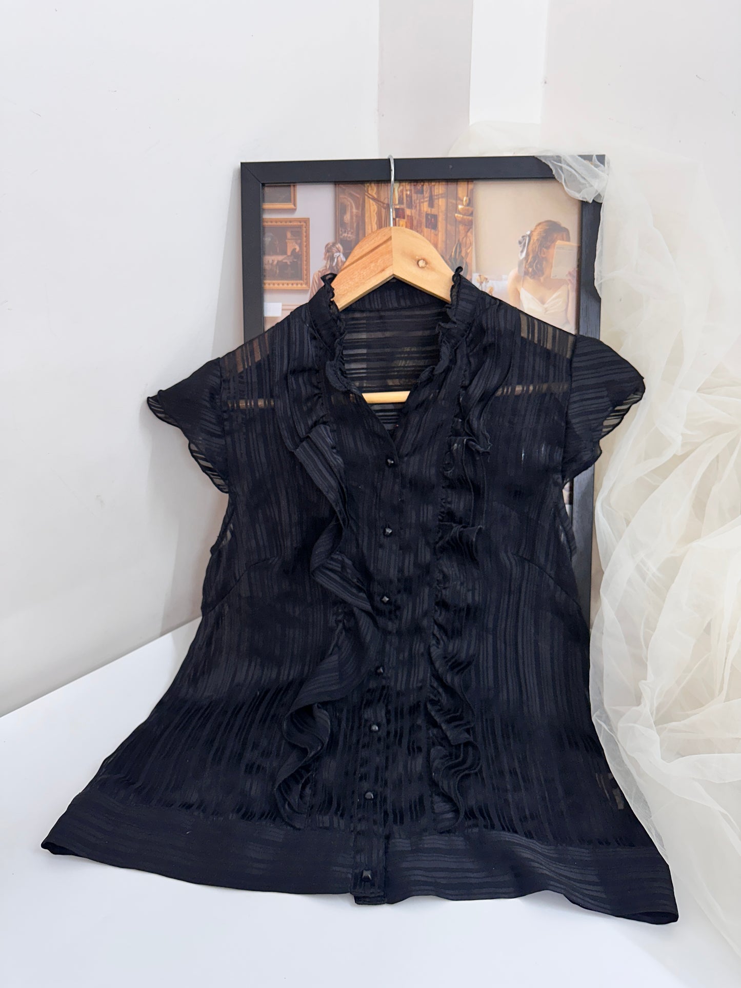 Sheer black top