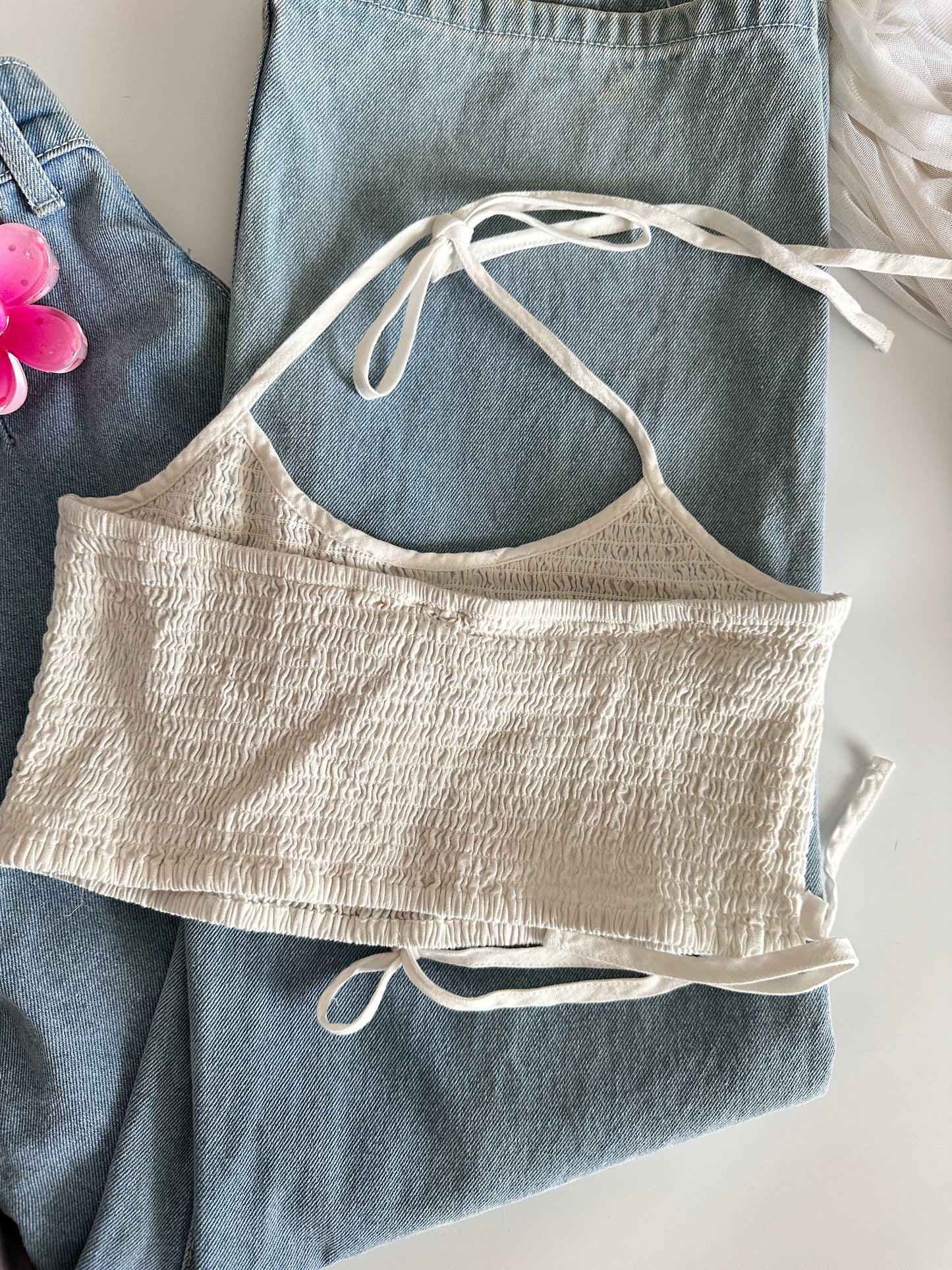Ruched Halter neck