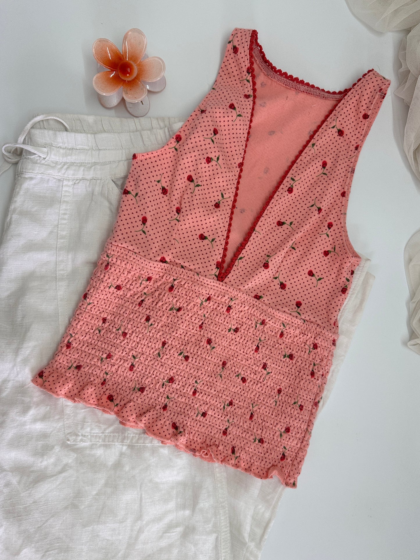 Cherry V Halter Top