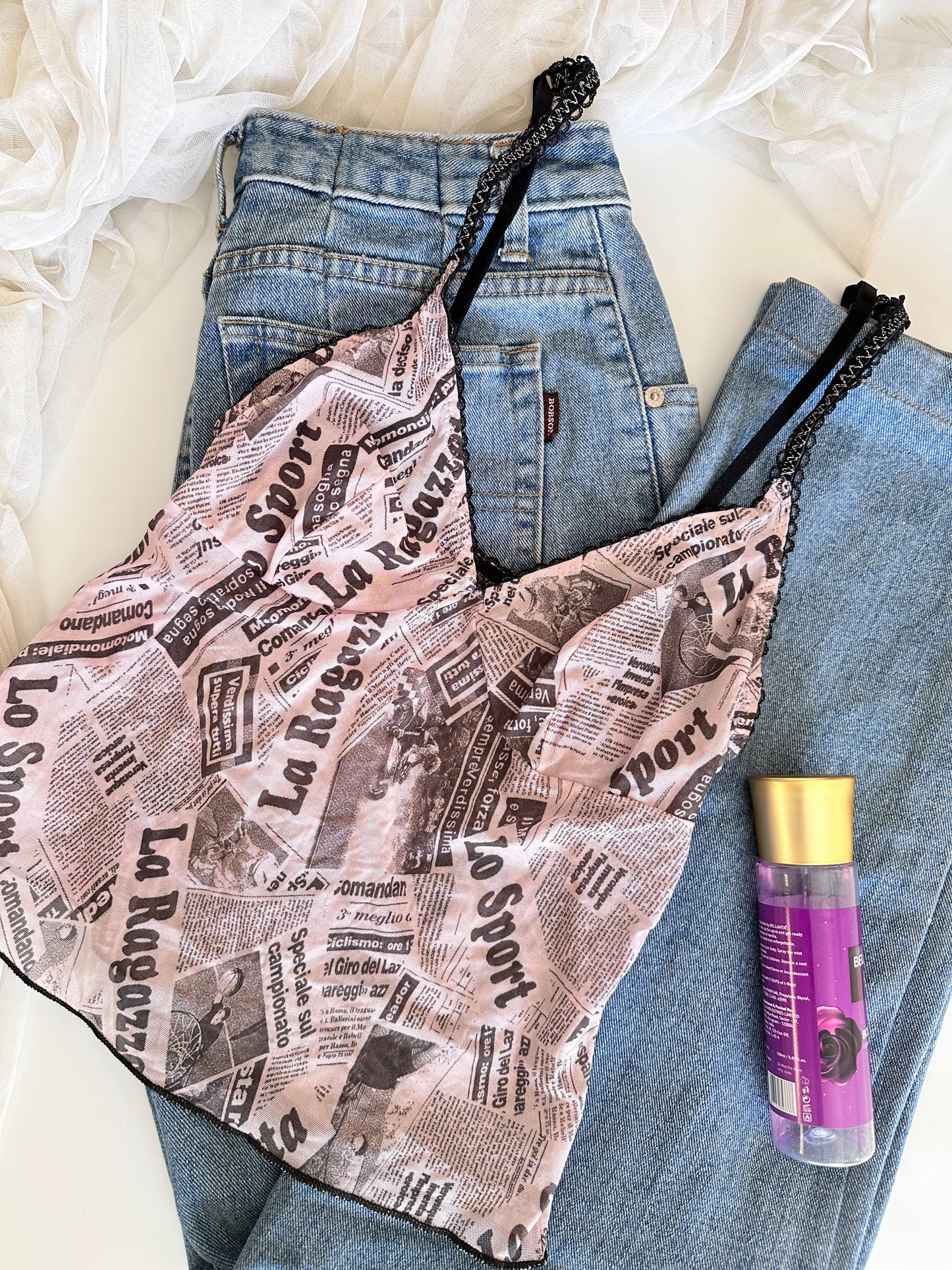 Mesh top pink