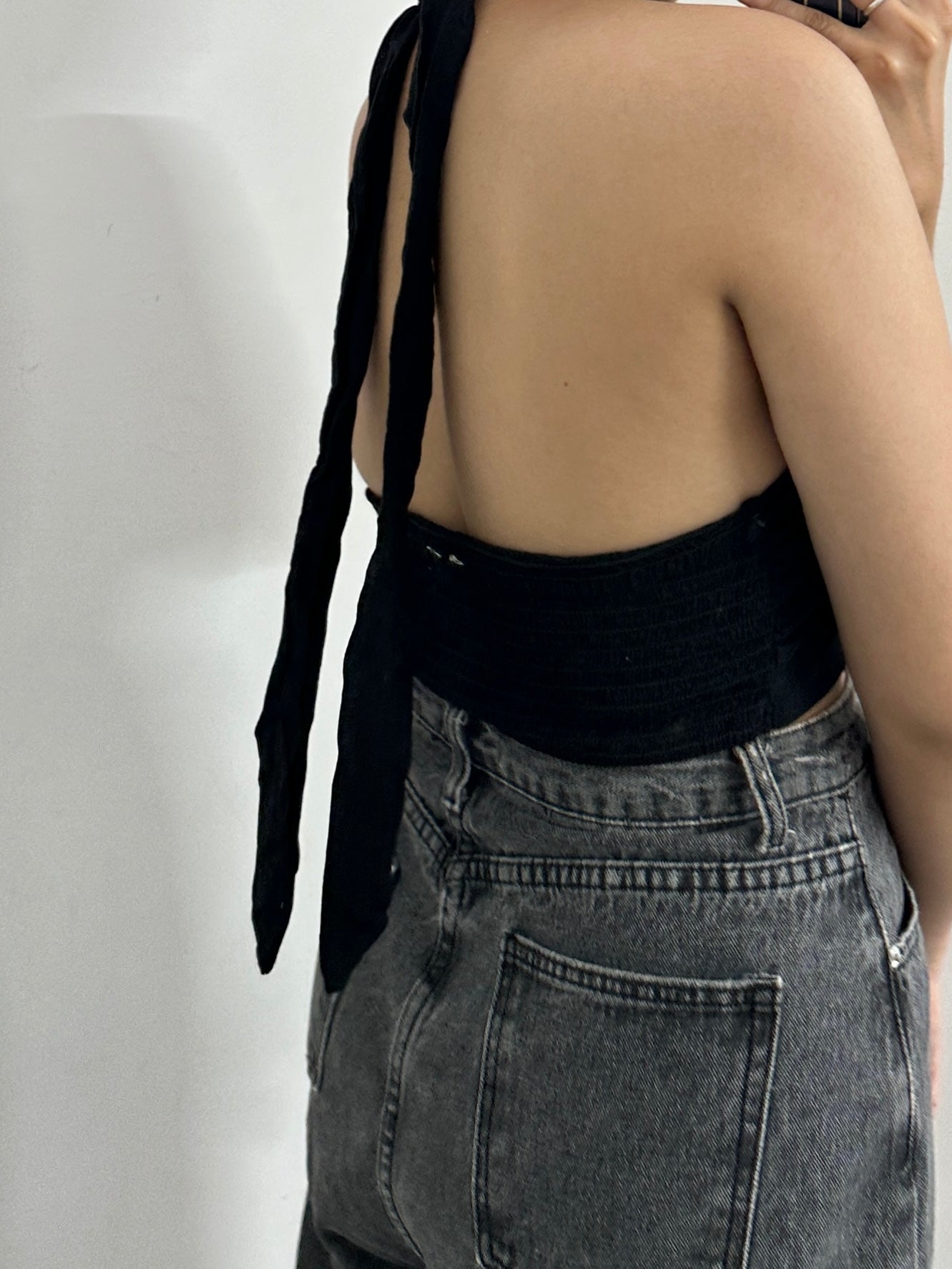 Black halter neck