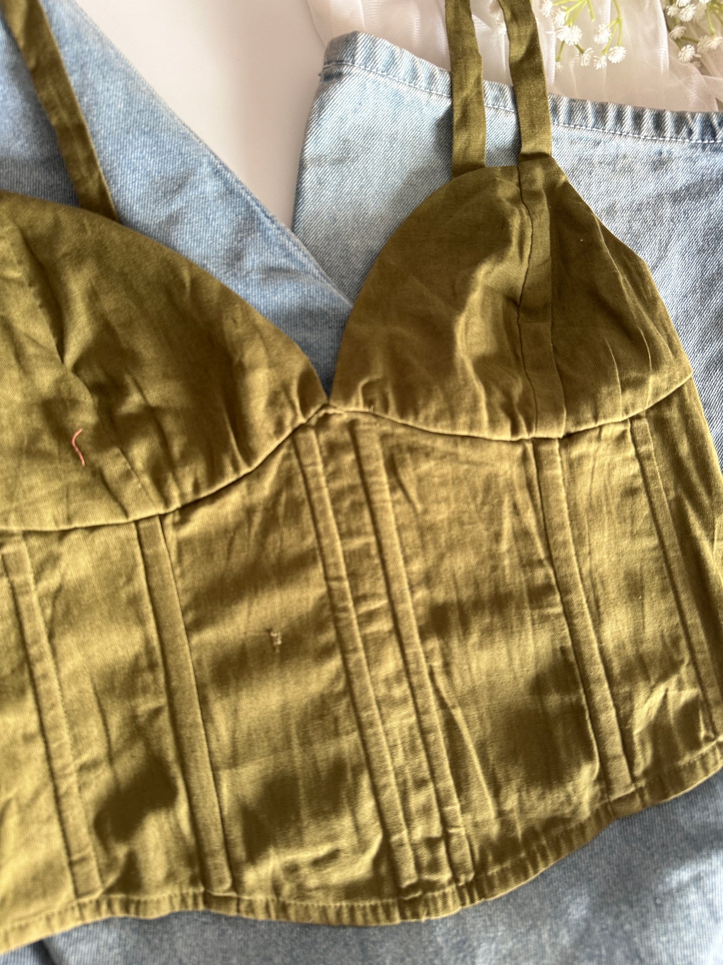Olive crop top