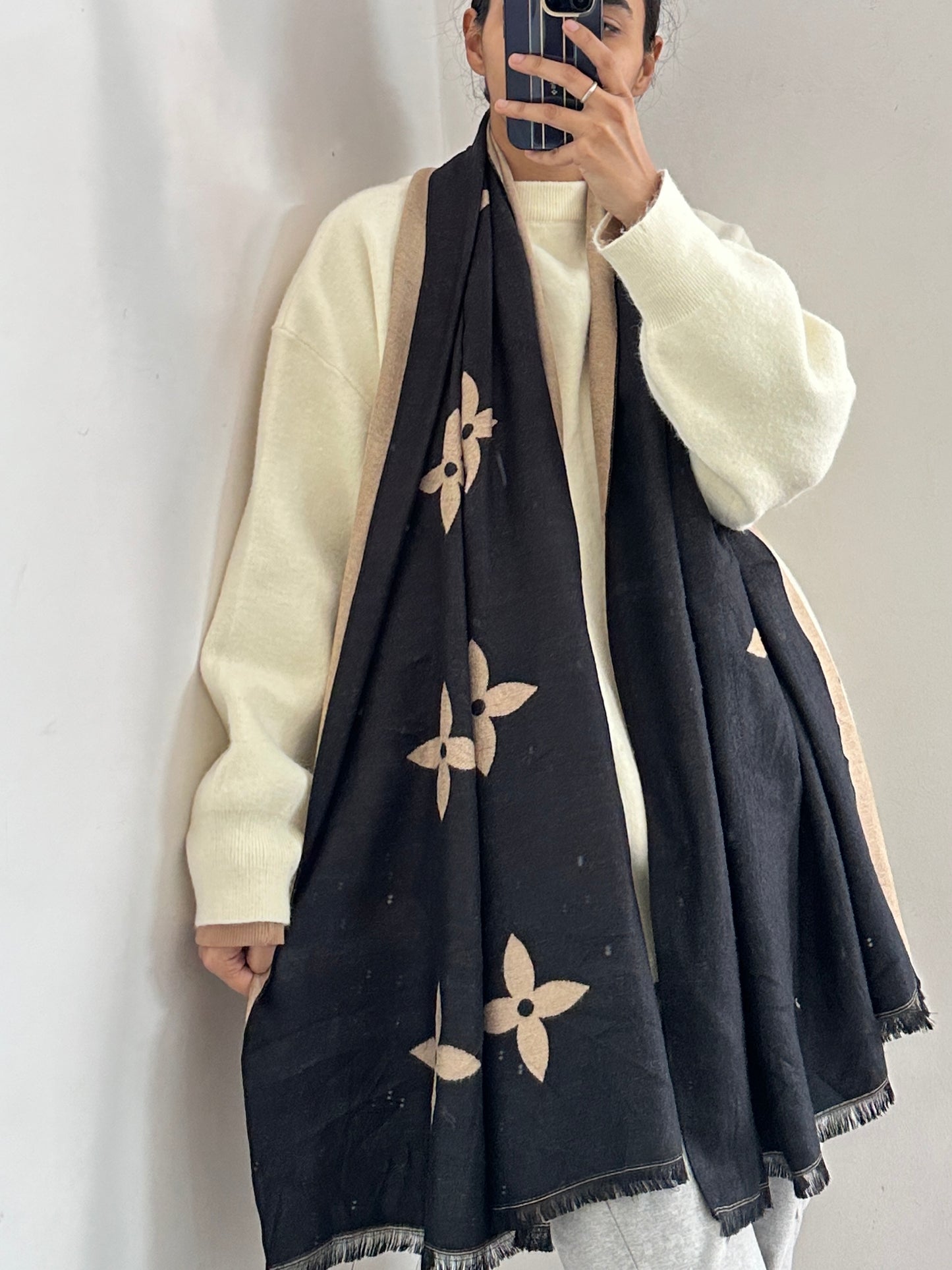 LV inspired scarf