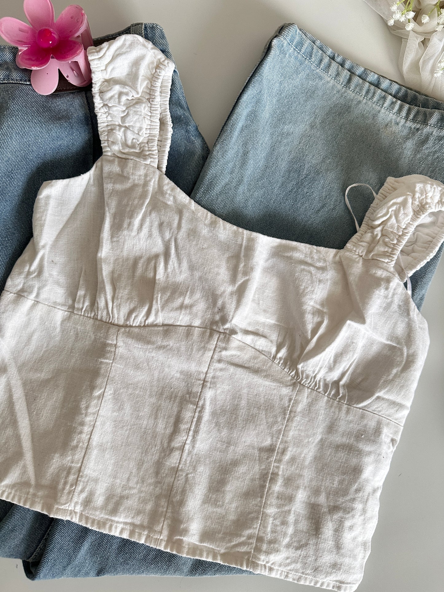 Square neck blouse