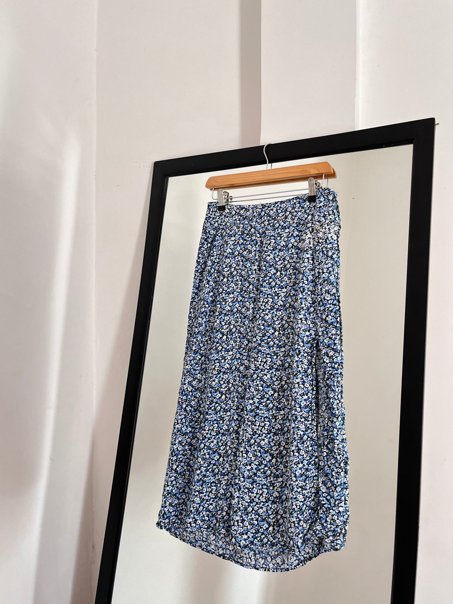 Blue Floral Skirt