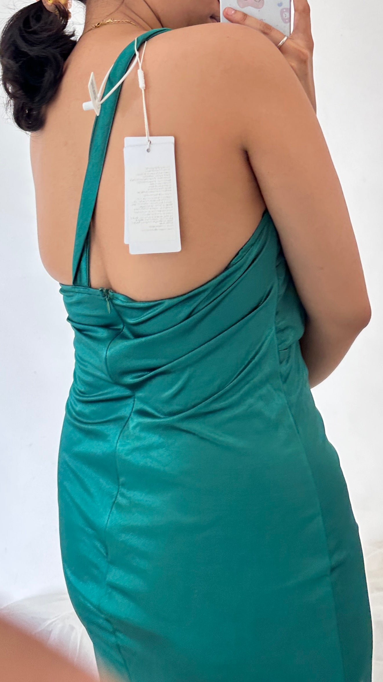 One Shoulder Satin Dress