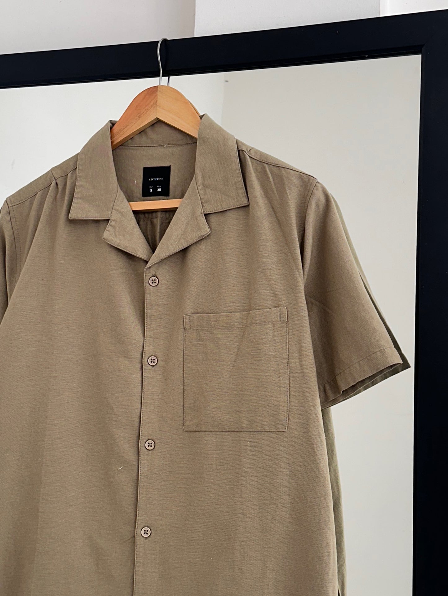 Olive Green Linen Shirt