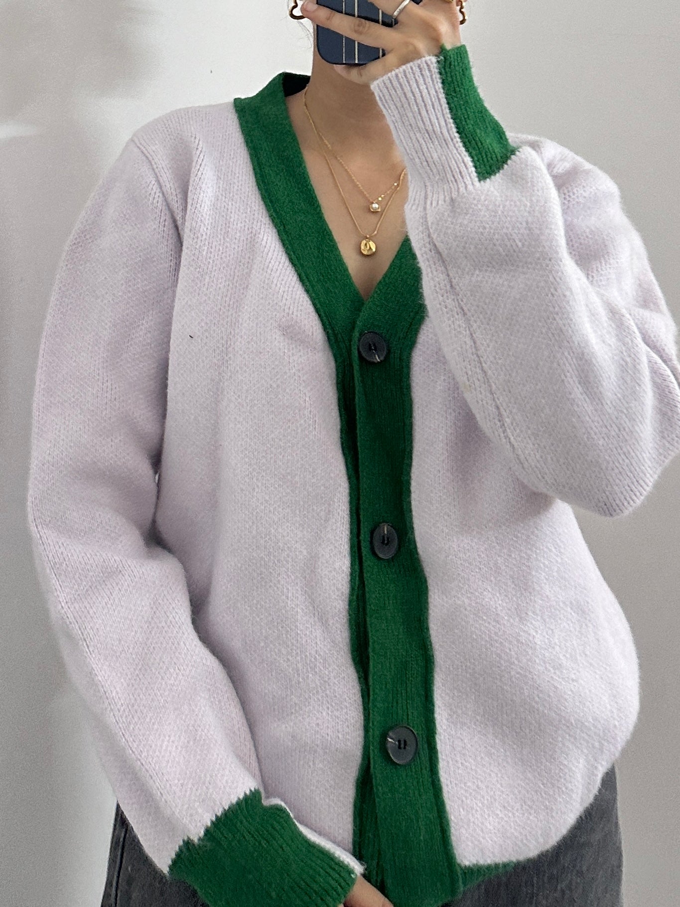 Plain purple knit