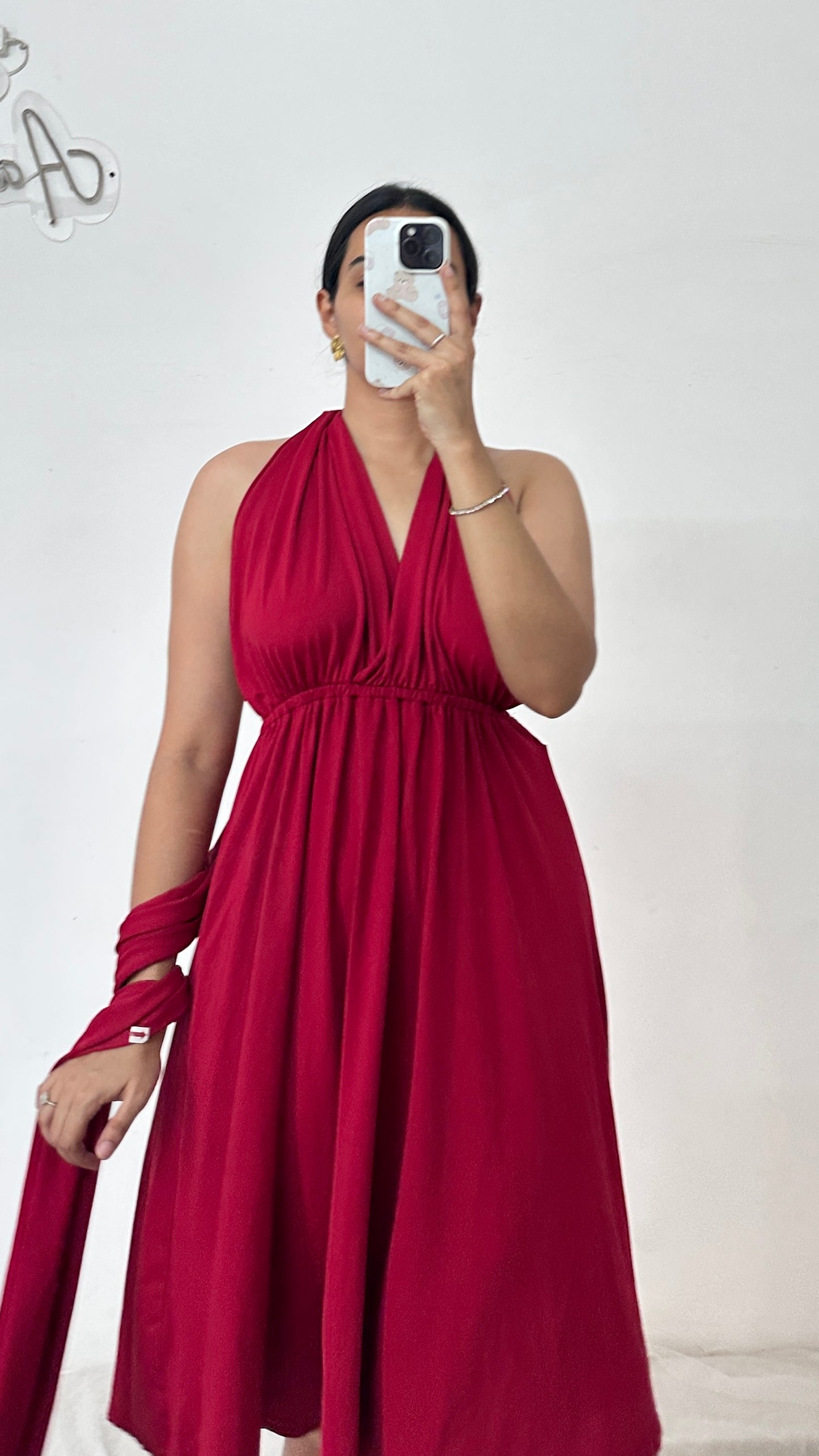 Mini Multi Style Red Halter