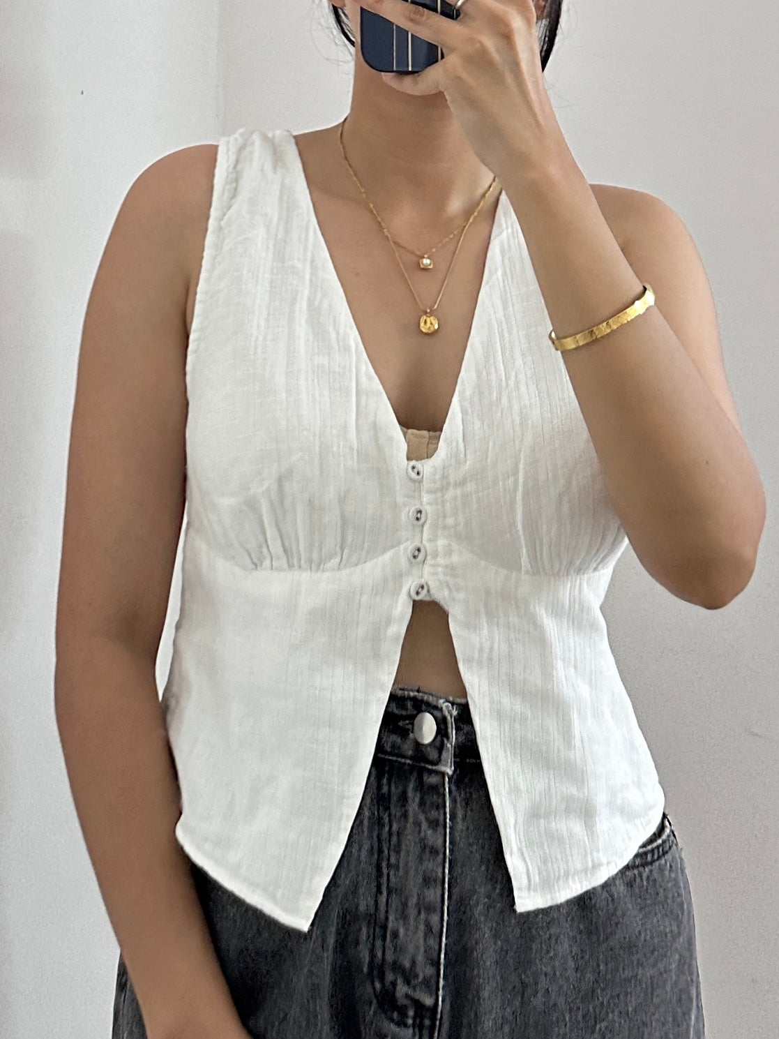 Vintage white vest