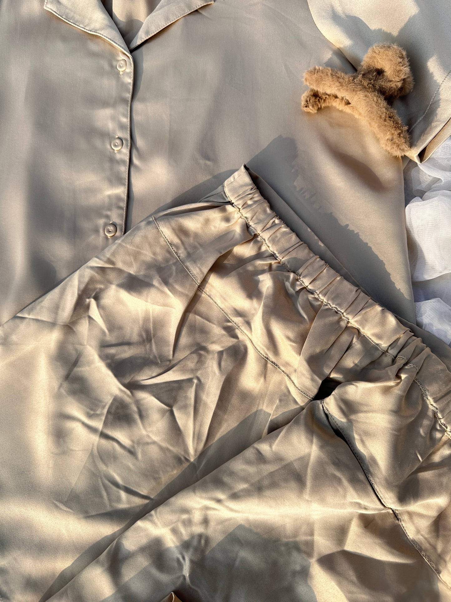 Brown Satin Set