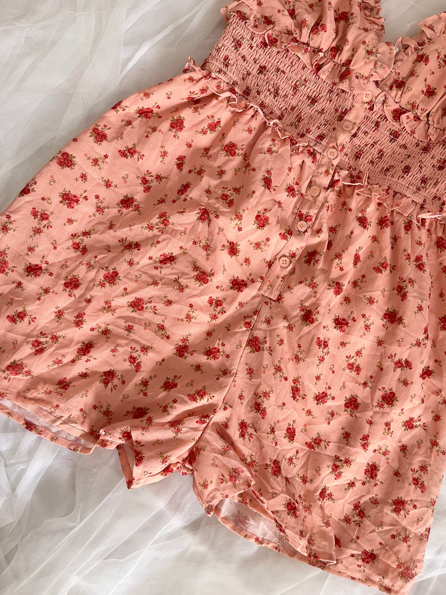 Orange Floral Playsuit