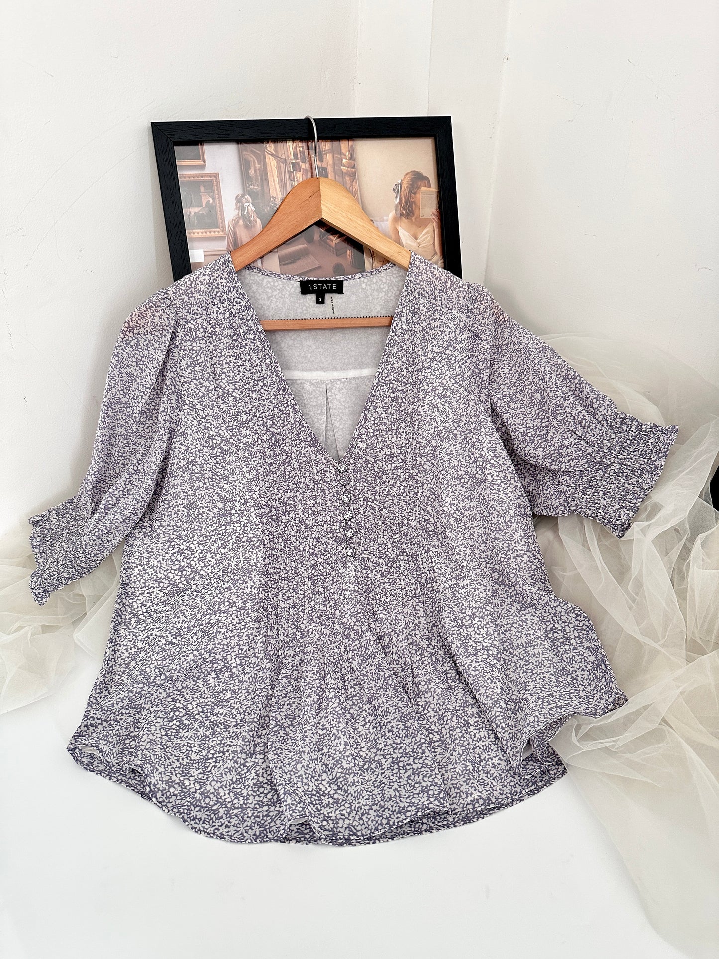 Purple floral top