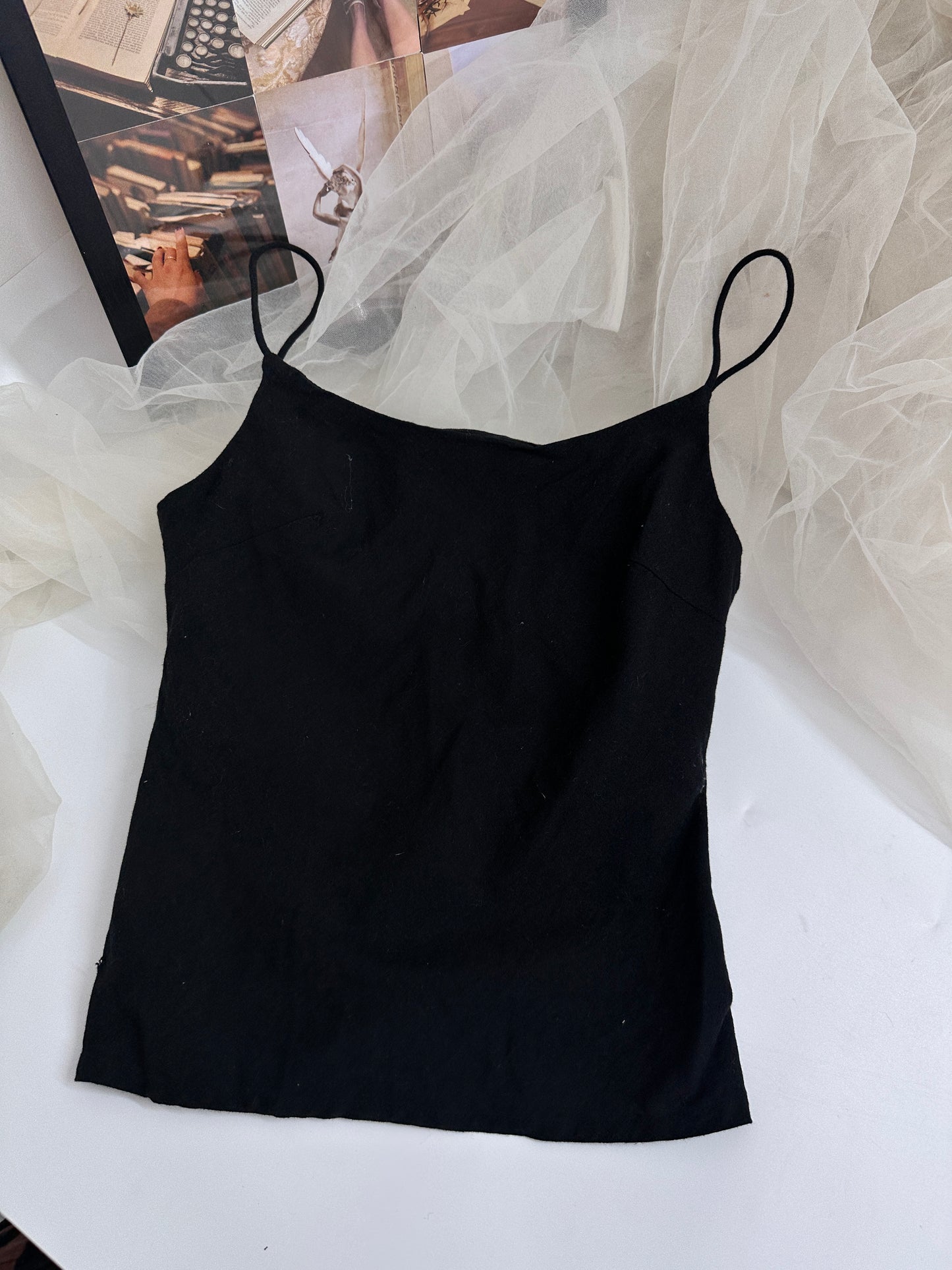 Black tank top