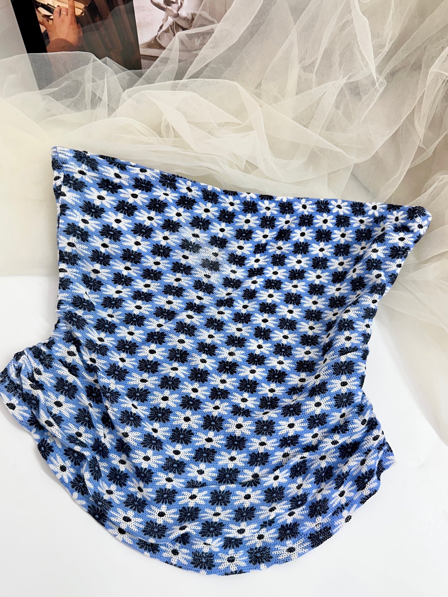 Blue flower tank top