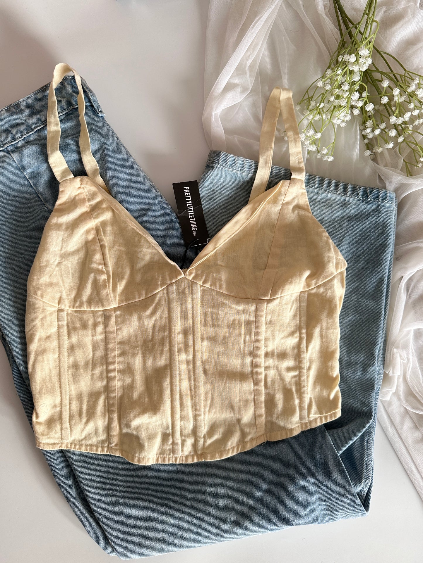 Boohoo cream top