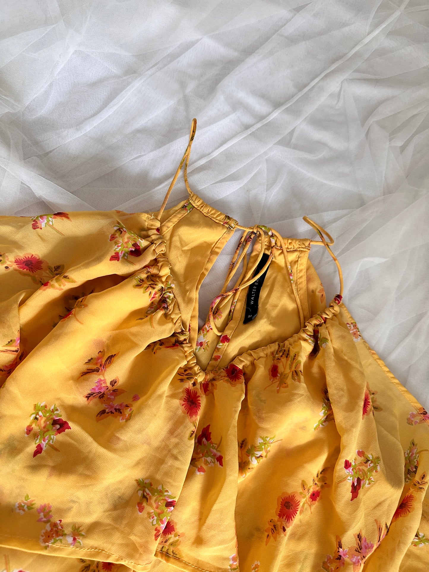 Yellow off shoulder top