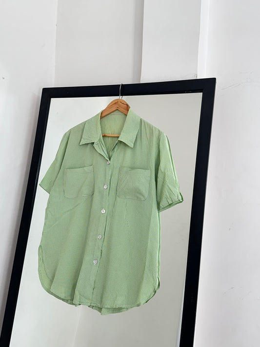 Gingham Green Shirt