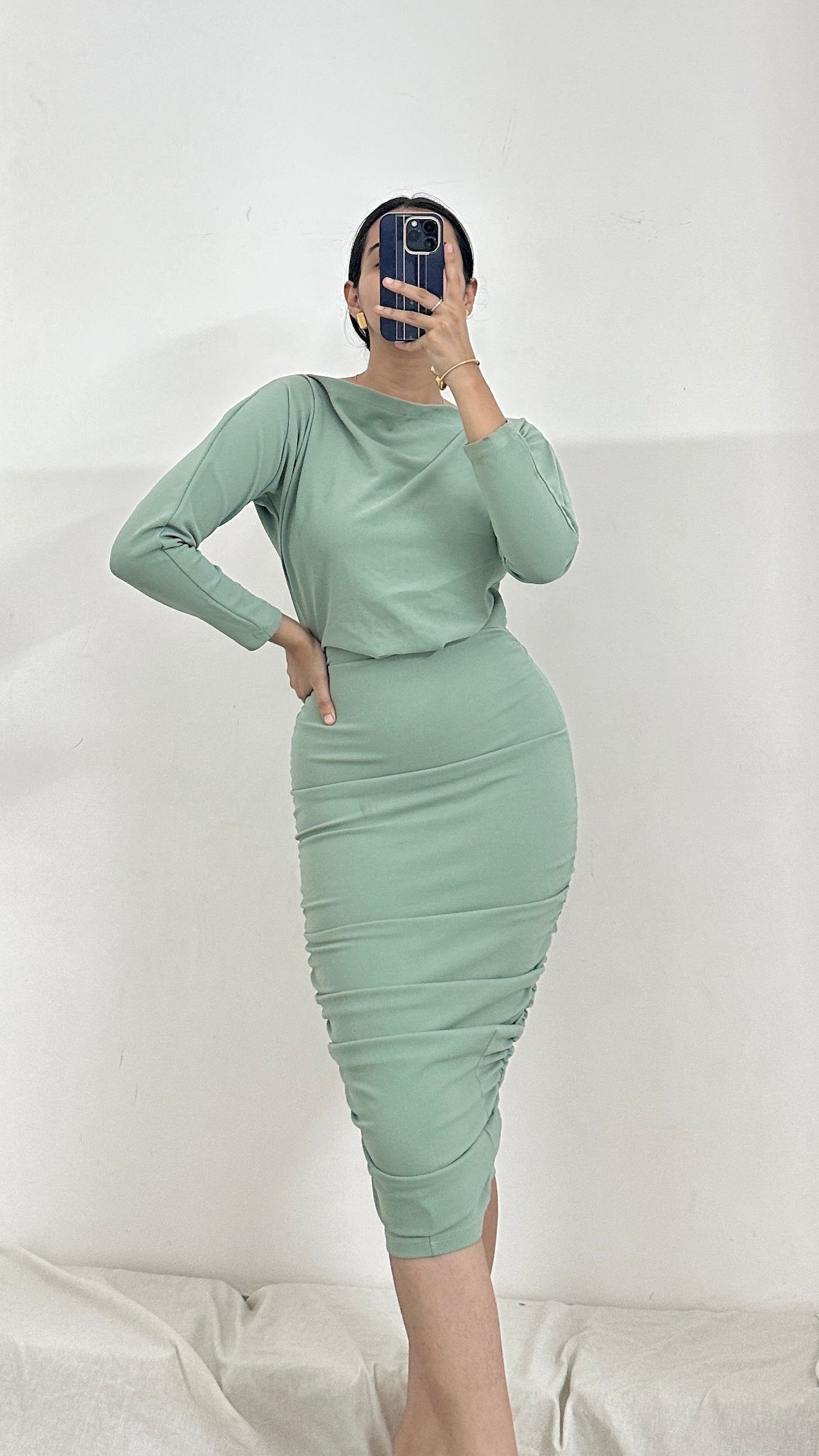 Sage bodycon dress