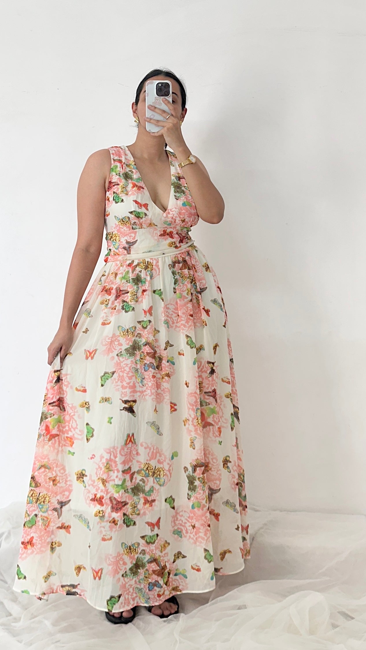 White Floral Maxi