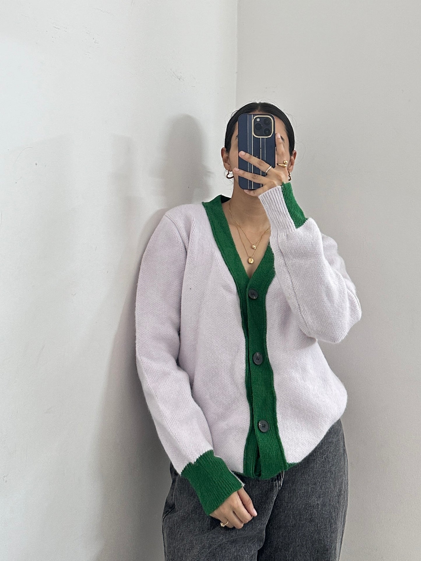 Plain purple knit