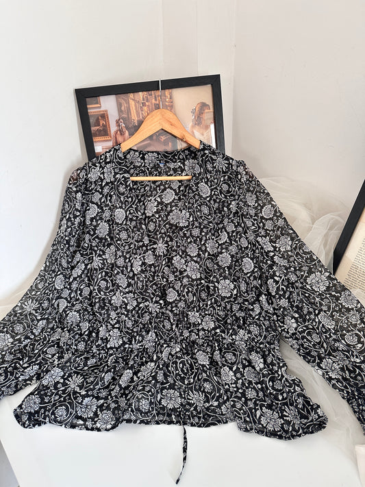 Chiffon Black Blouse