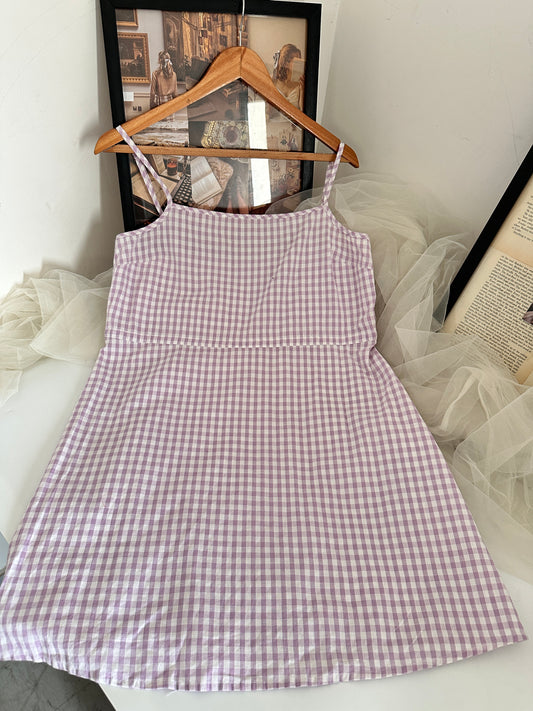 Lavender Gingham Dress