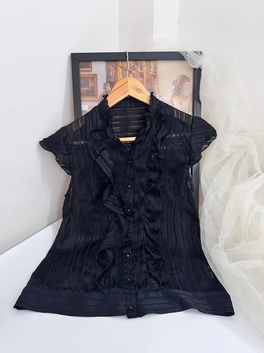 Sheer black top