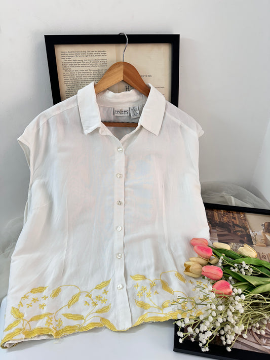 Yellow Embroidery Shirt