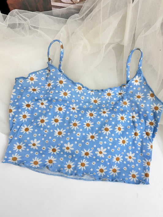 Blue daisy top