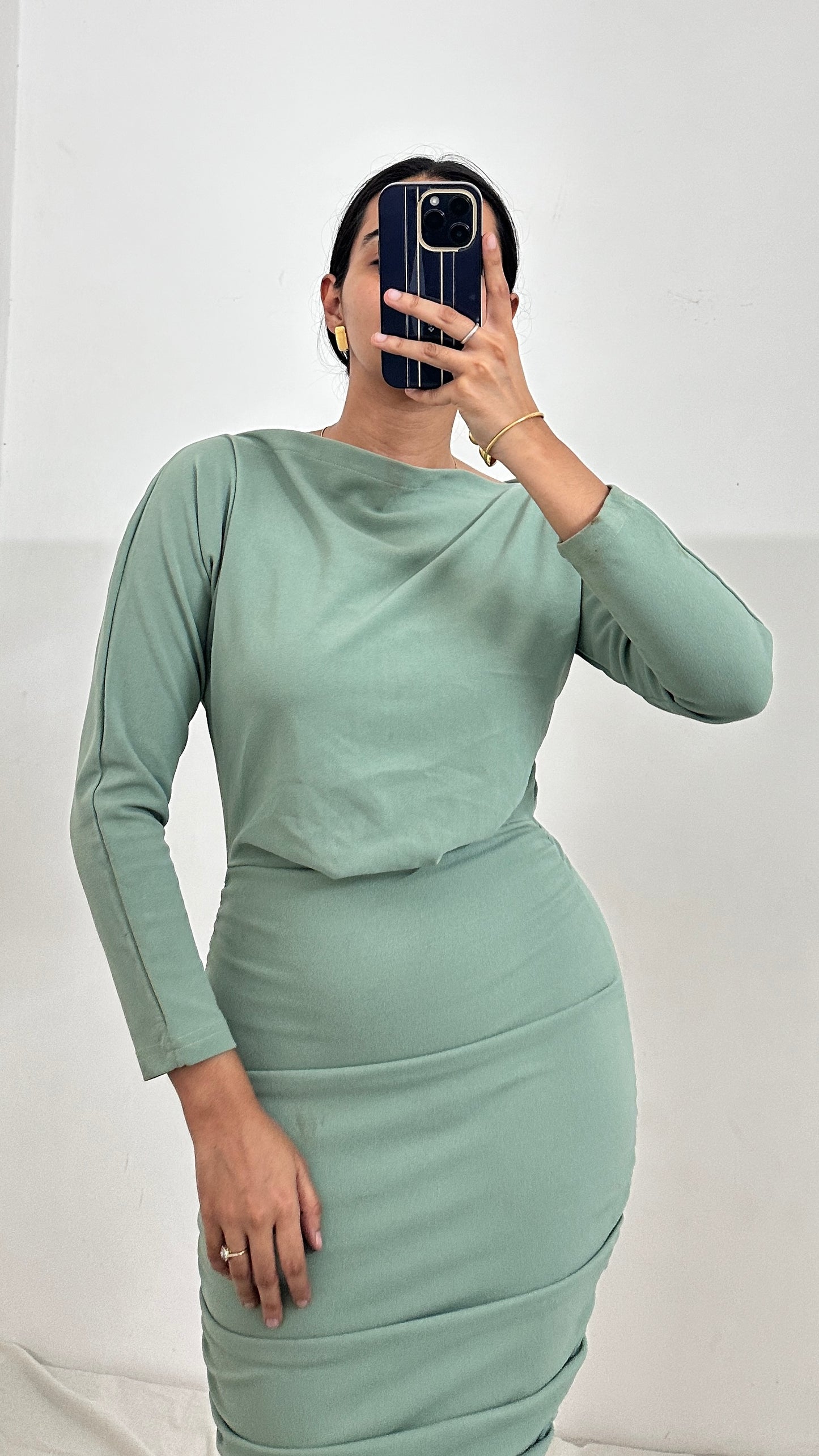 Sage bodycon dress